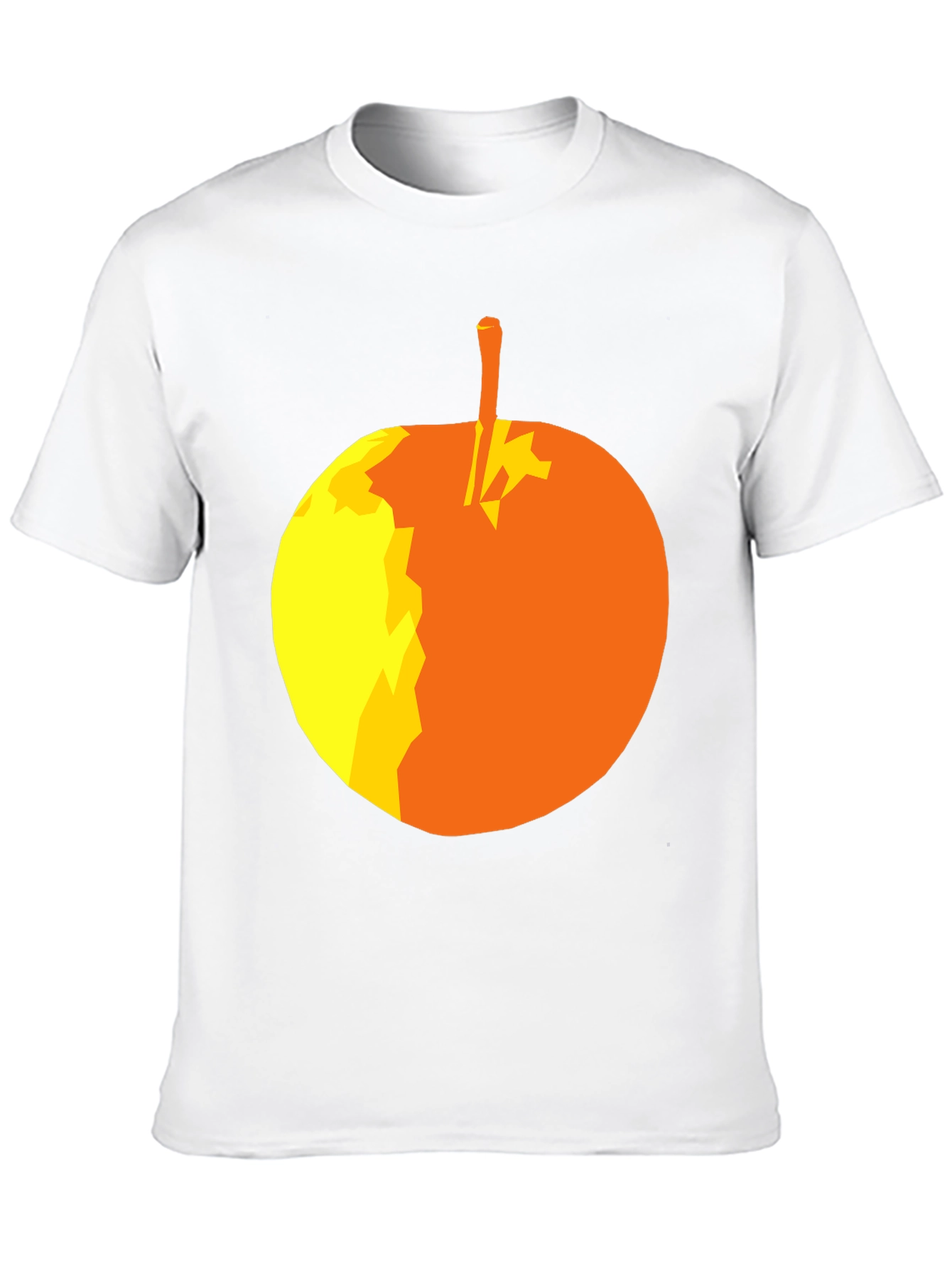 Abstract Apple Graphic T-Shirt - Stylish Black Tee