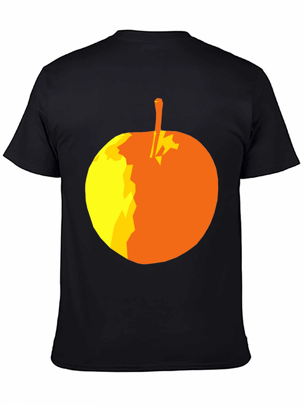Abstract Apple Graphic T-Shirt - Stylish Black Tee