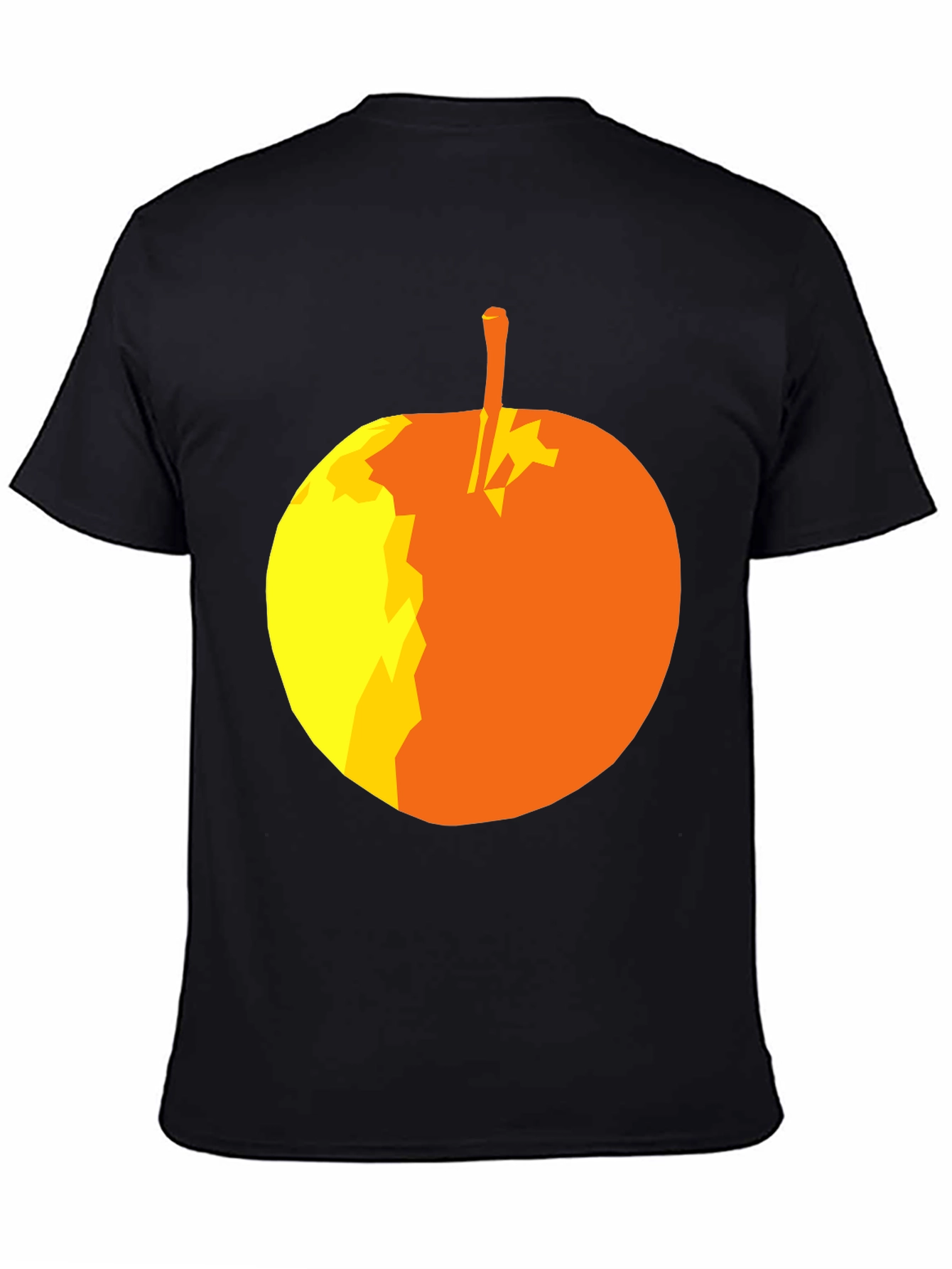 Abstract Apple Graphic T-Shirt - Stylish Black Tee