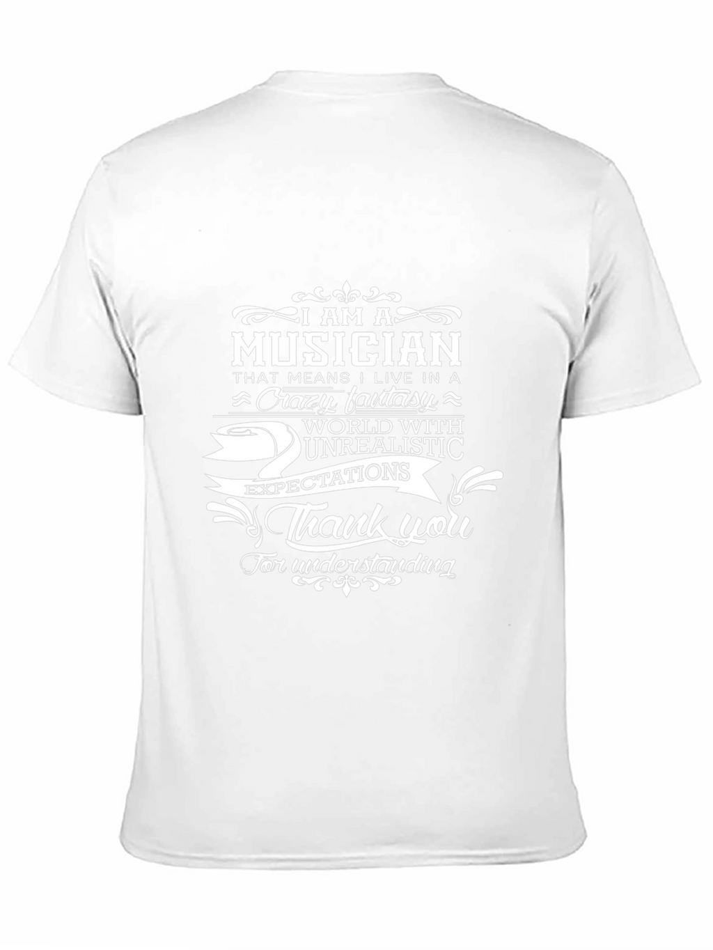 Musician Novelty T-Shirt: Crazy Fantasy World