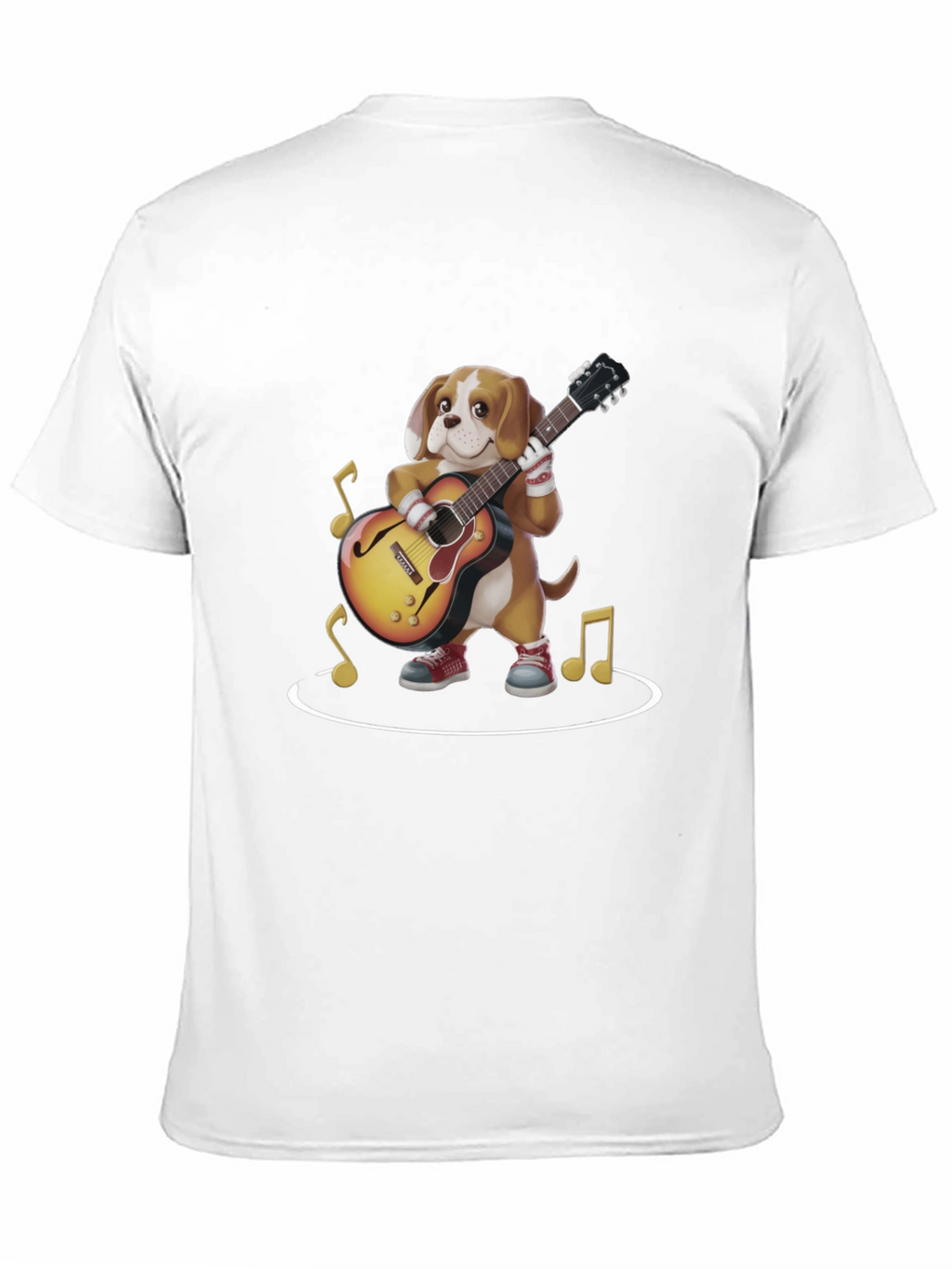 Dog Playing Guitar Graphic Tee