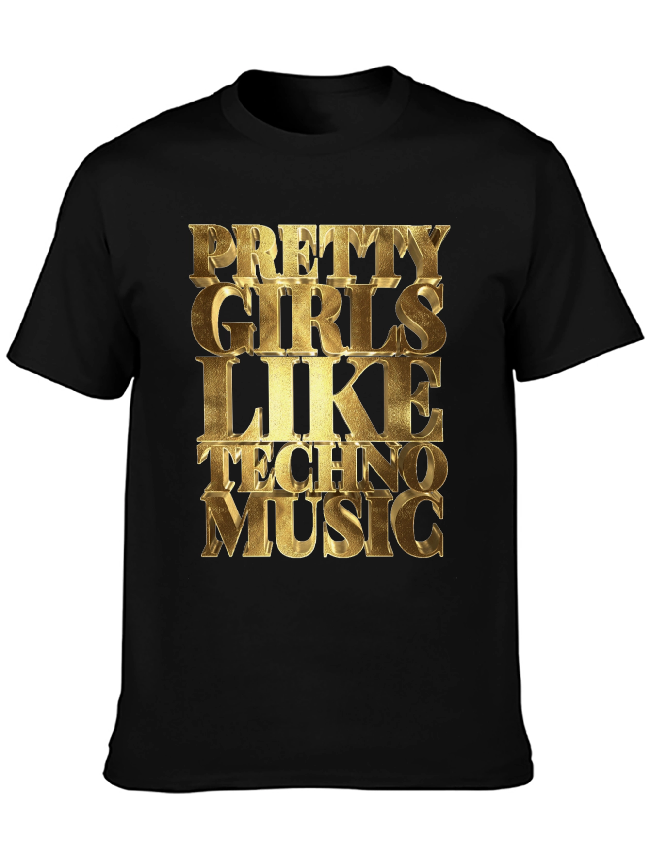 Pretty Girls Love Techno Music Graphic Tee
