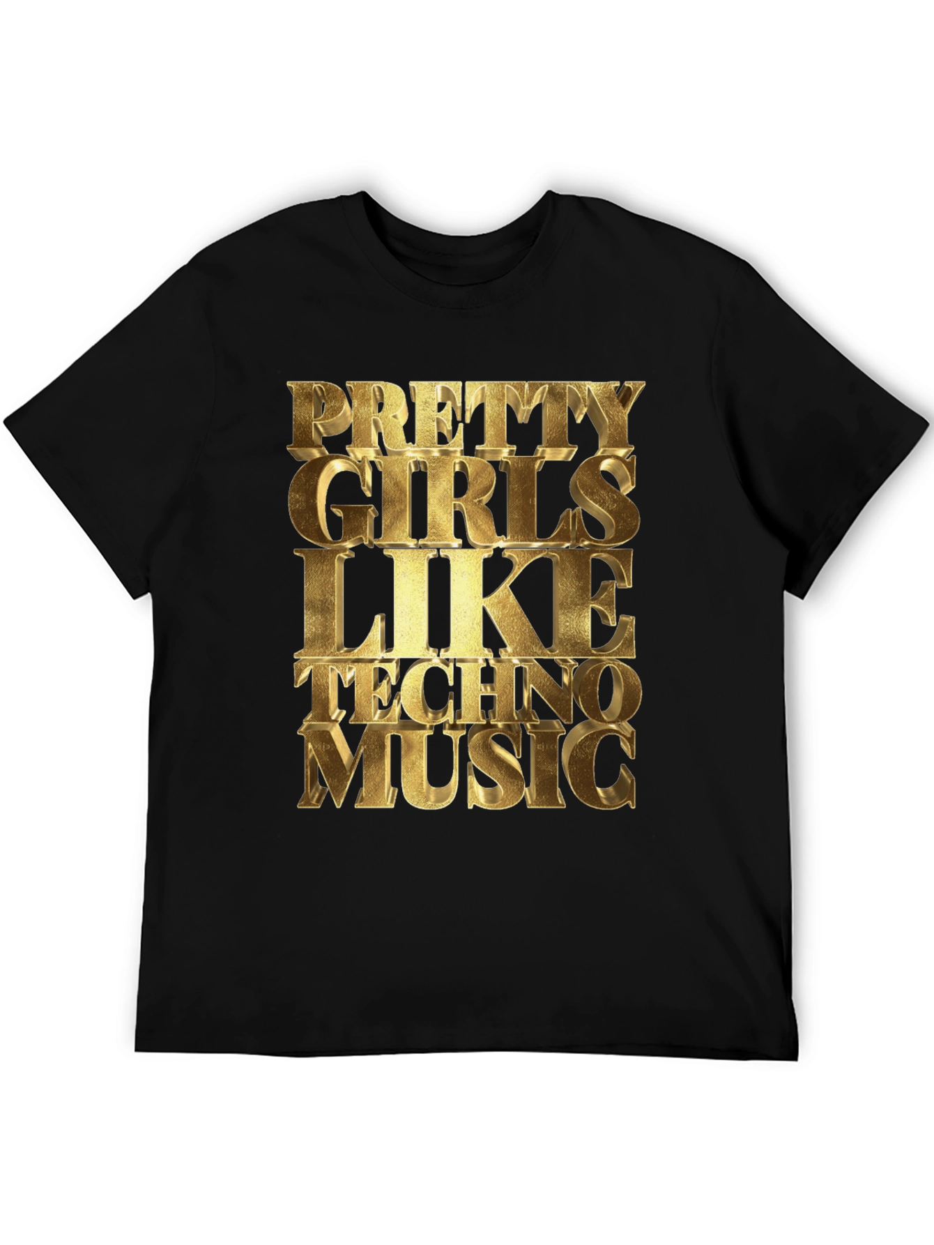 Pretty Girls Love Techno Music Graphic Tee