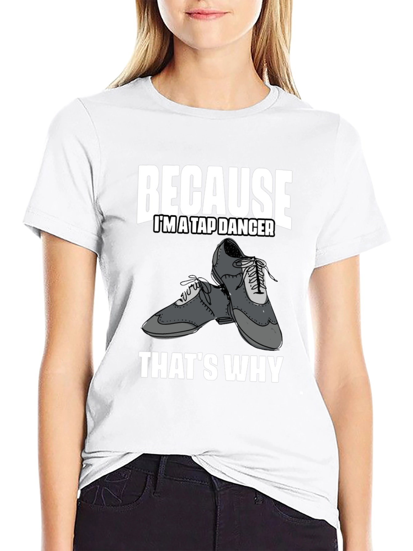 Tap Dancer Graphic Tee - Black Cotton T-Shirt