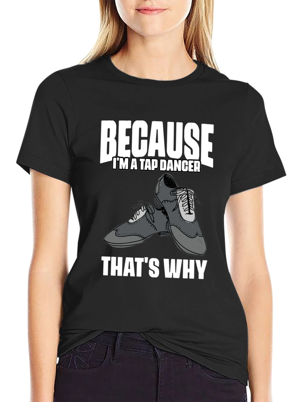 Tap Dancer Graphic Tee - Black Cotton T-Shirt