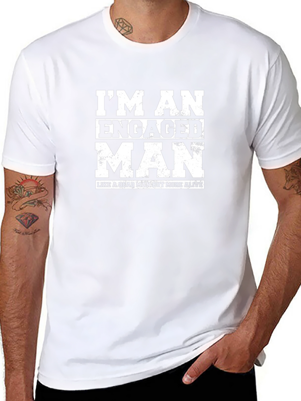 Engaged Man Funny Graphic T-Shirt