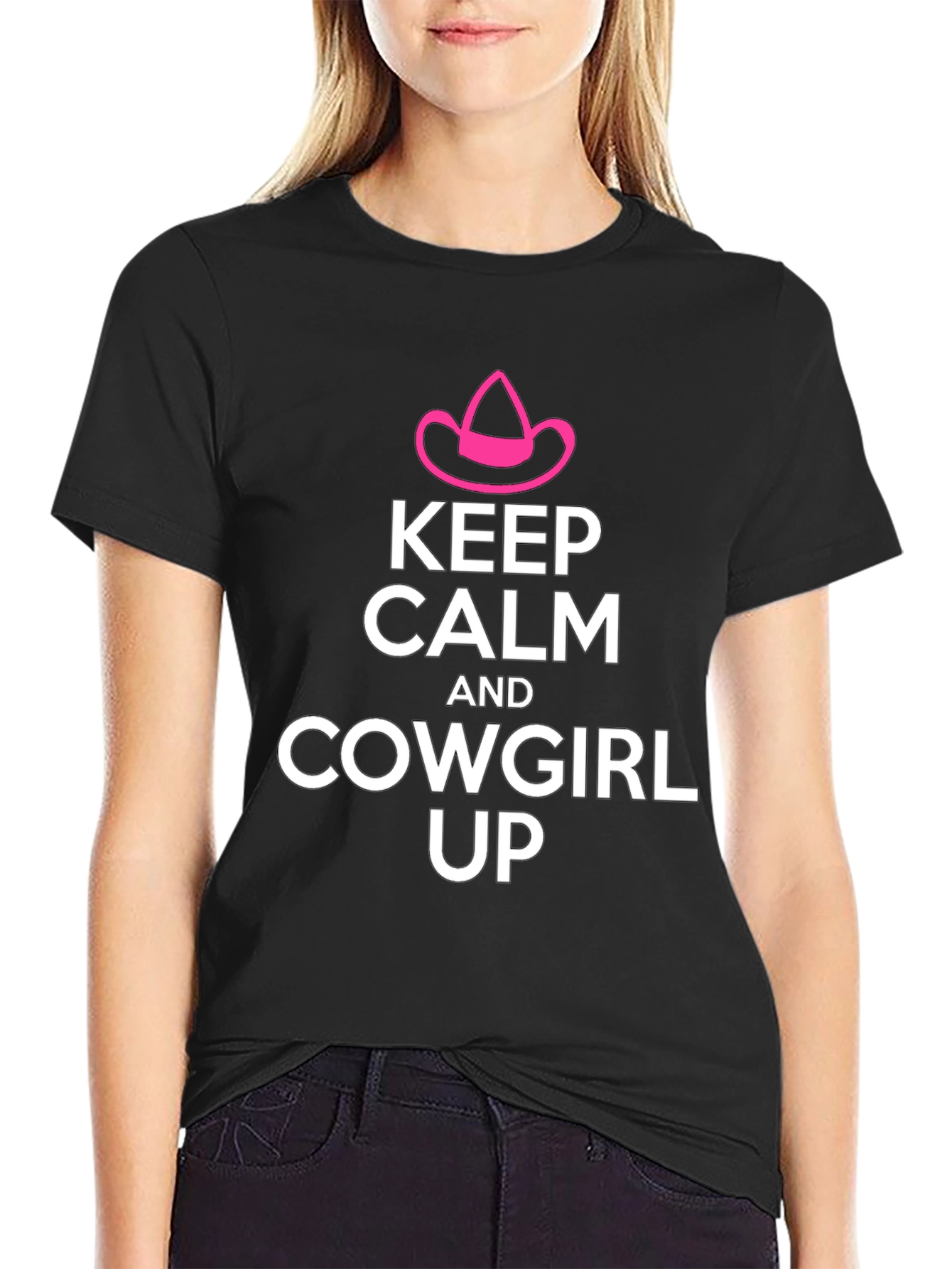 Keep Calm Cowgirl Up Graphic Tee