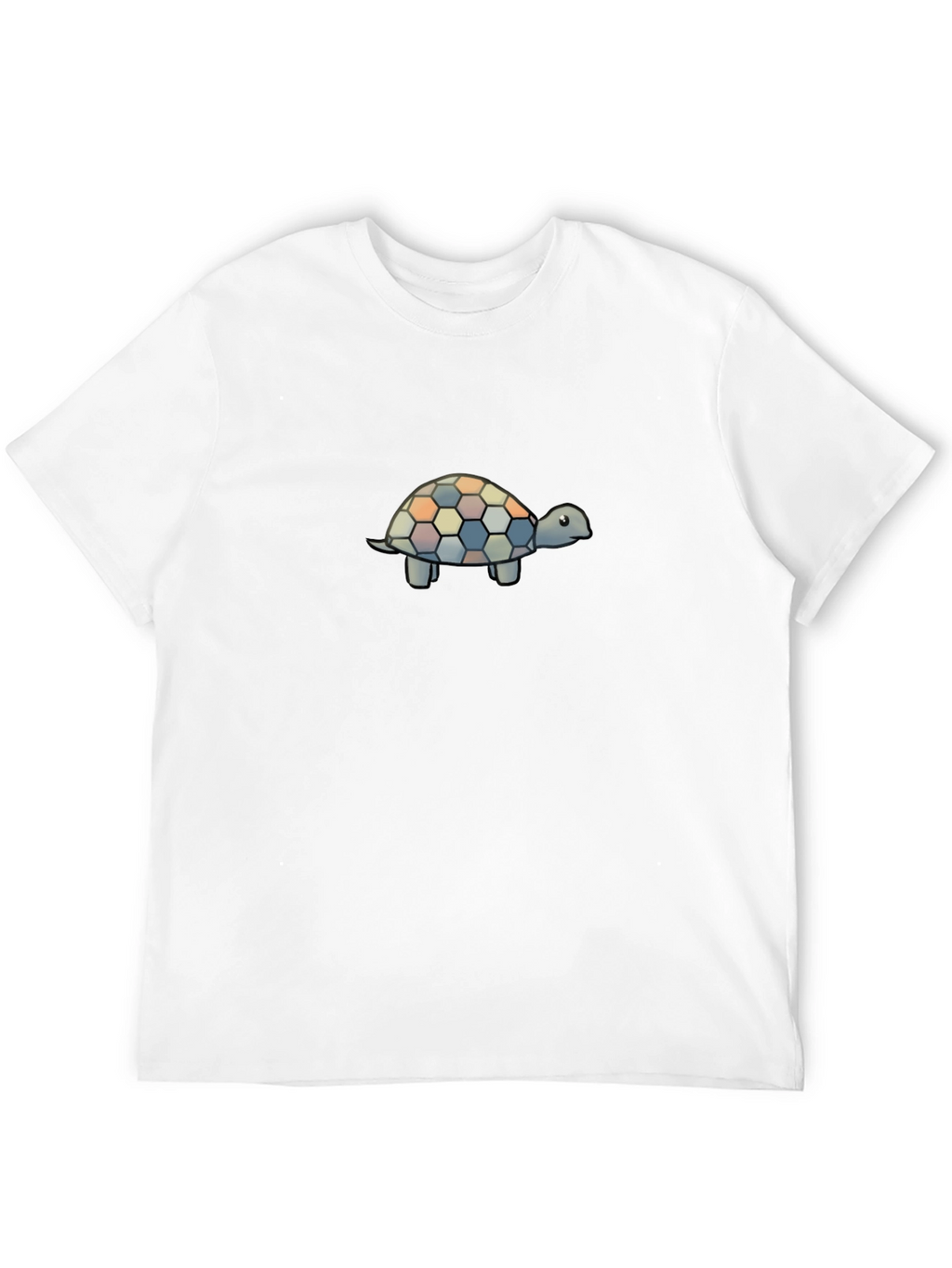Turtle Patterned Mens Black T-Shirt