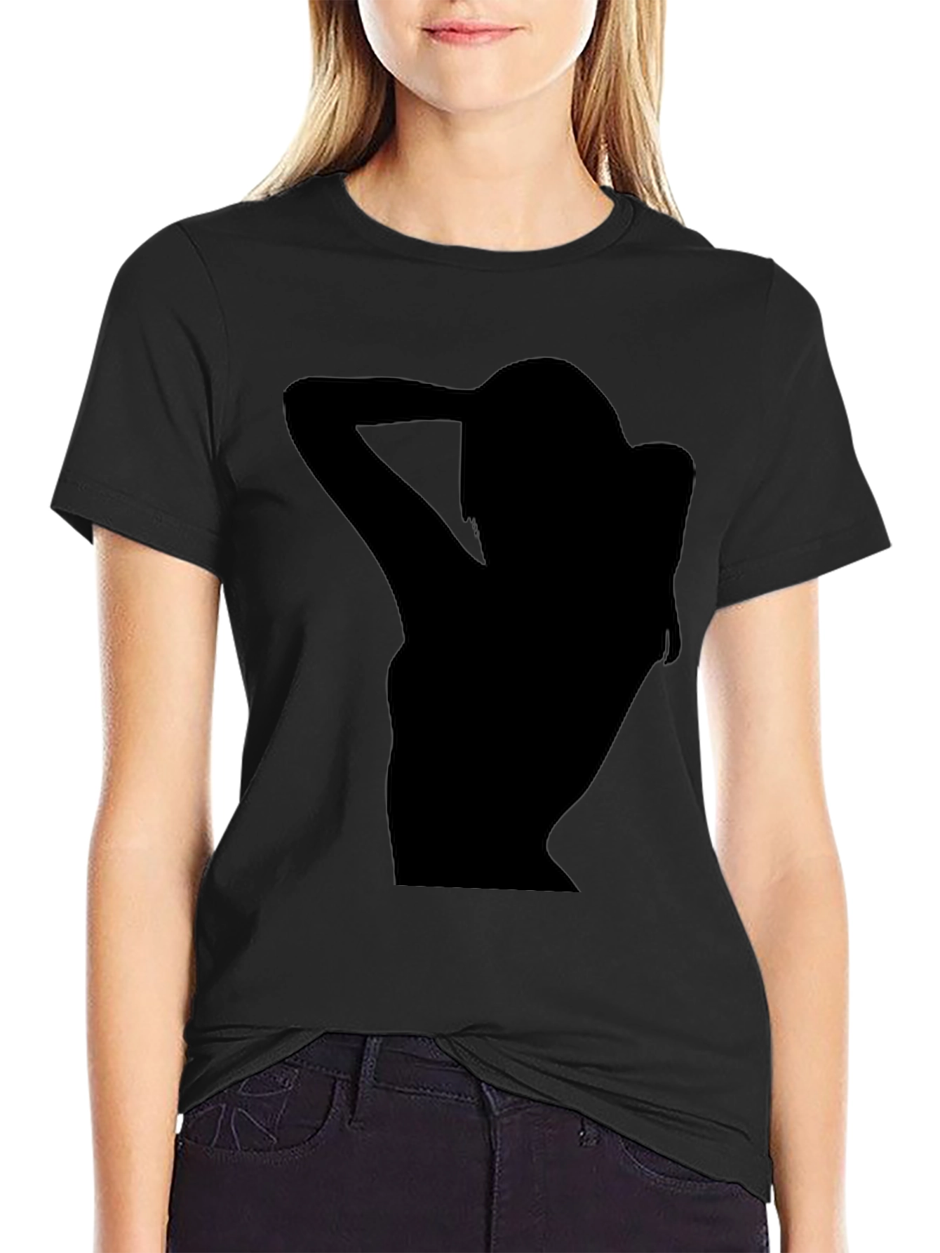 Silhouette Graphic Tee - Black Casual T-Shirt