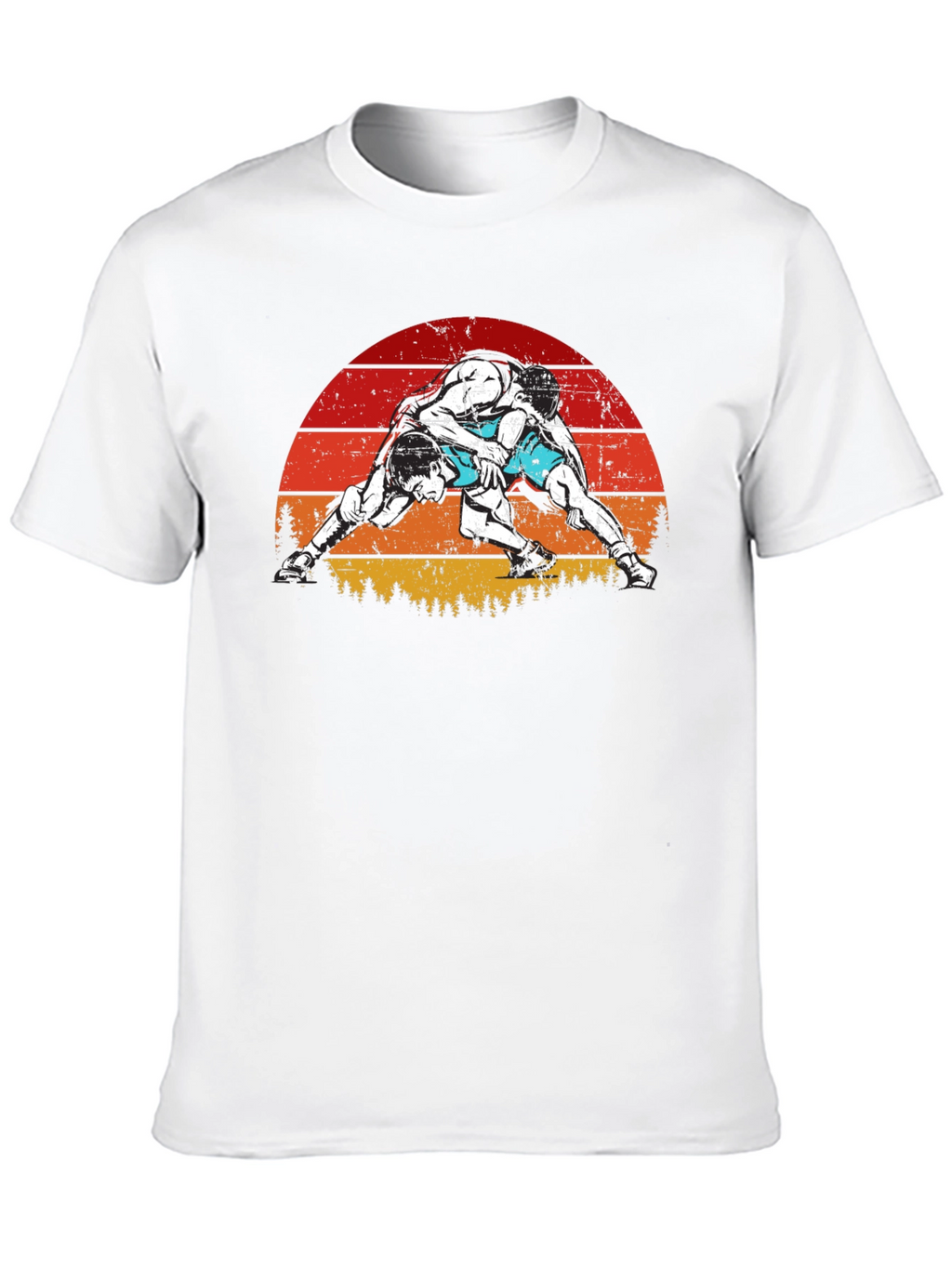 Wrestling Sunset Graphic T-Shirt