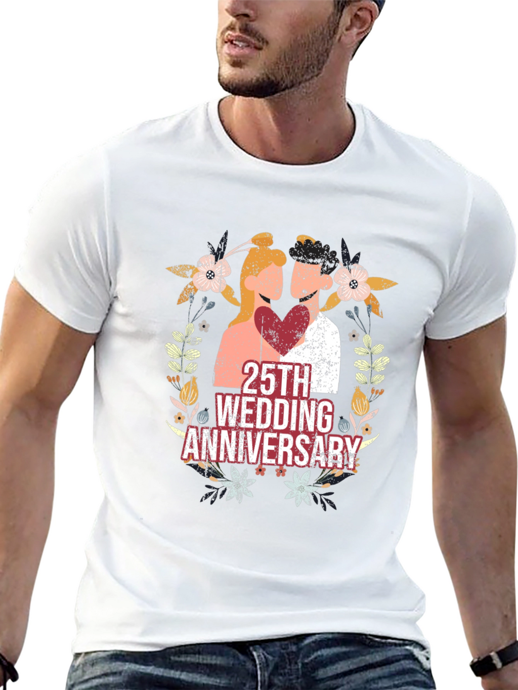 25th Wedding Anniversary Graphic Tee