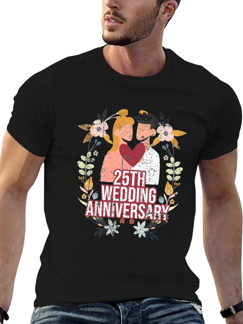 25th Wedding Anniversary Graphic Tee