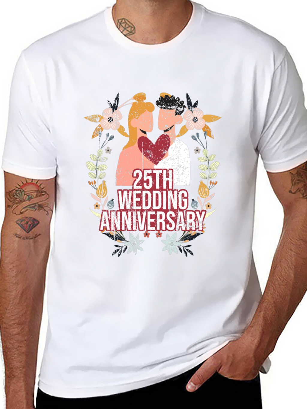 25th Wedding Anniversary Graphic Tee