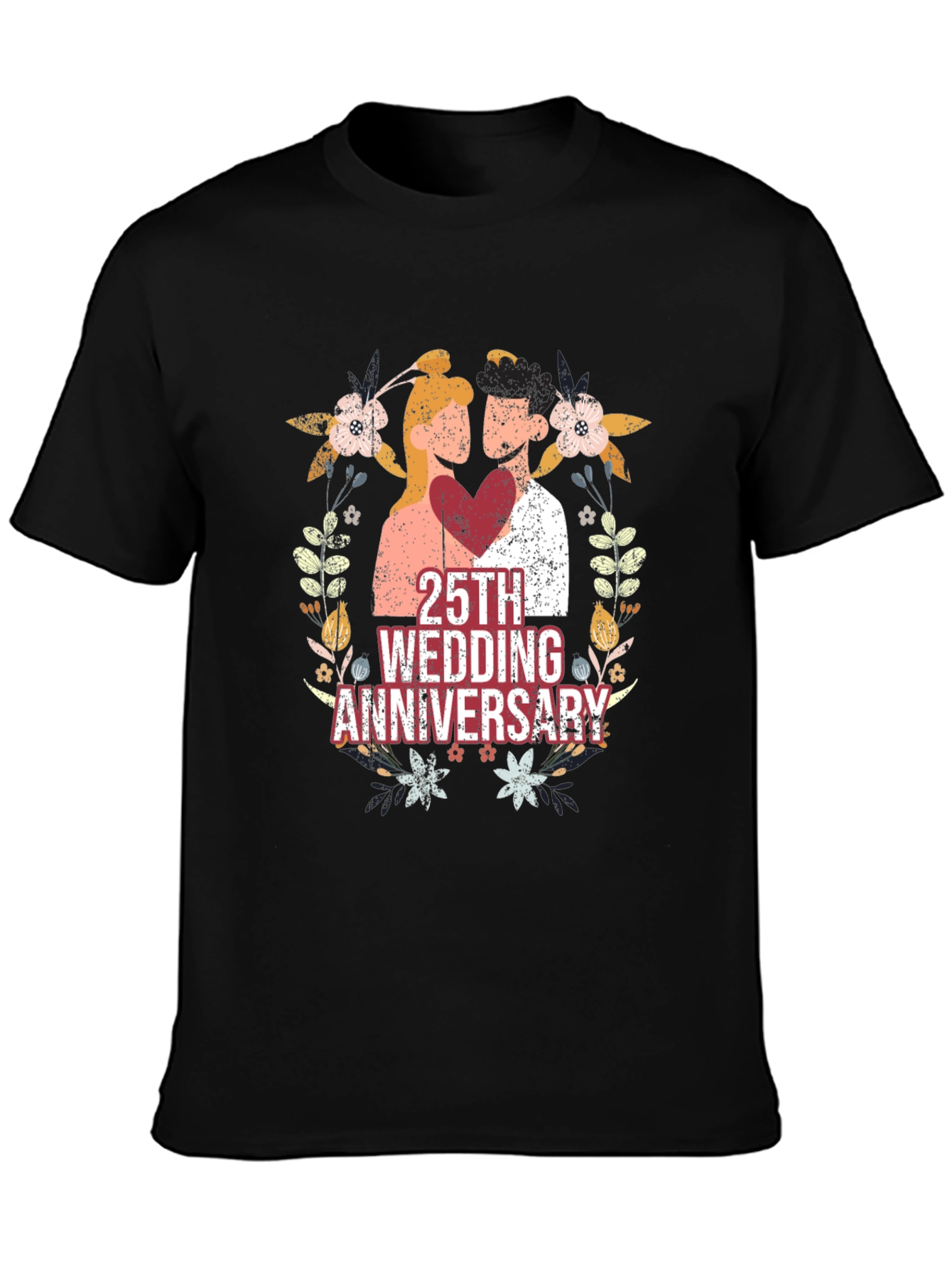 25th Wedding Anniversary Graphic Tee