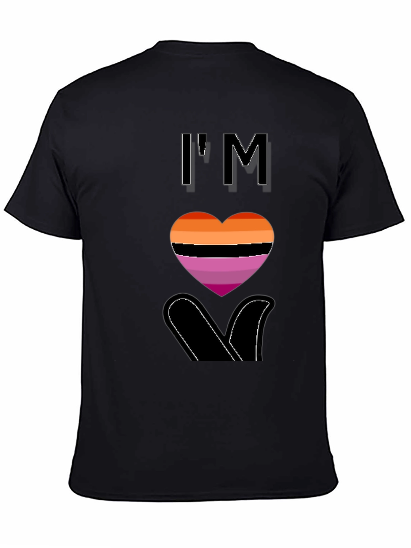 Lesbian Pride Heart Graphic T-Shirt