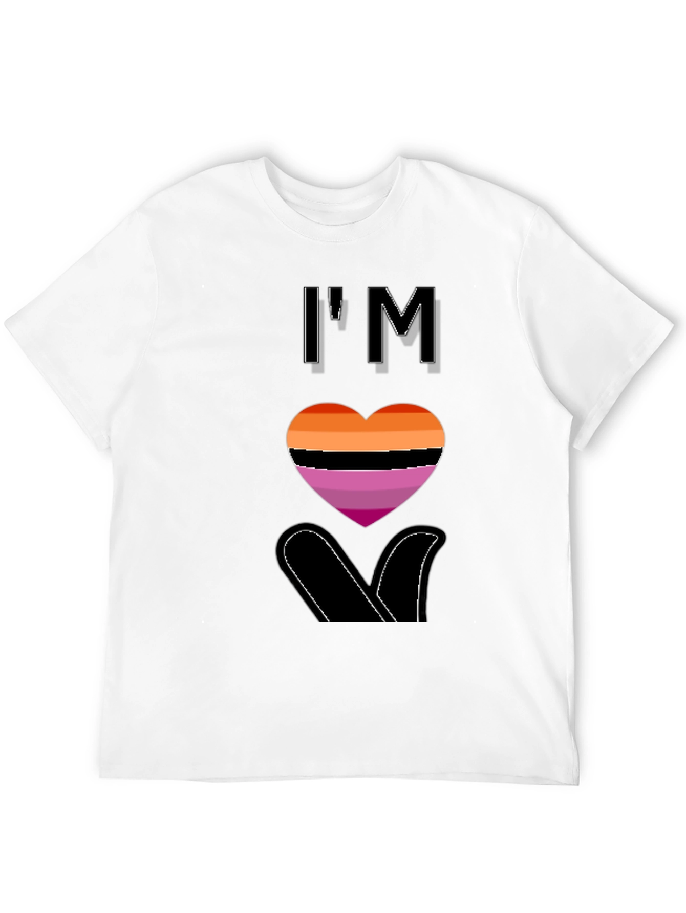 Lesbian Pride Heart Graphic T-Shirt