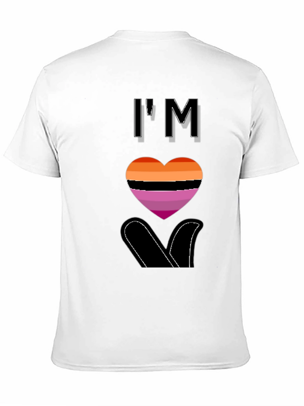 Lesbian Pride Heart Graphic T-Shirt