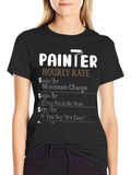 Painter Hourly Rate Funny T-Shirt
