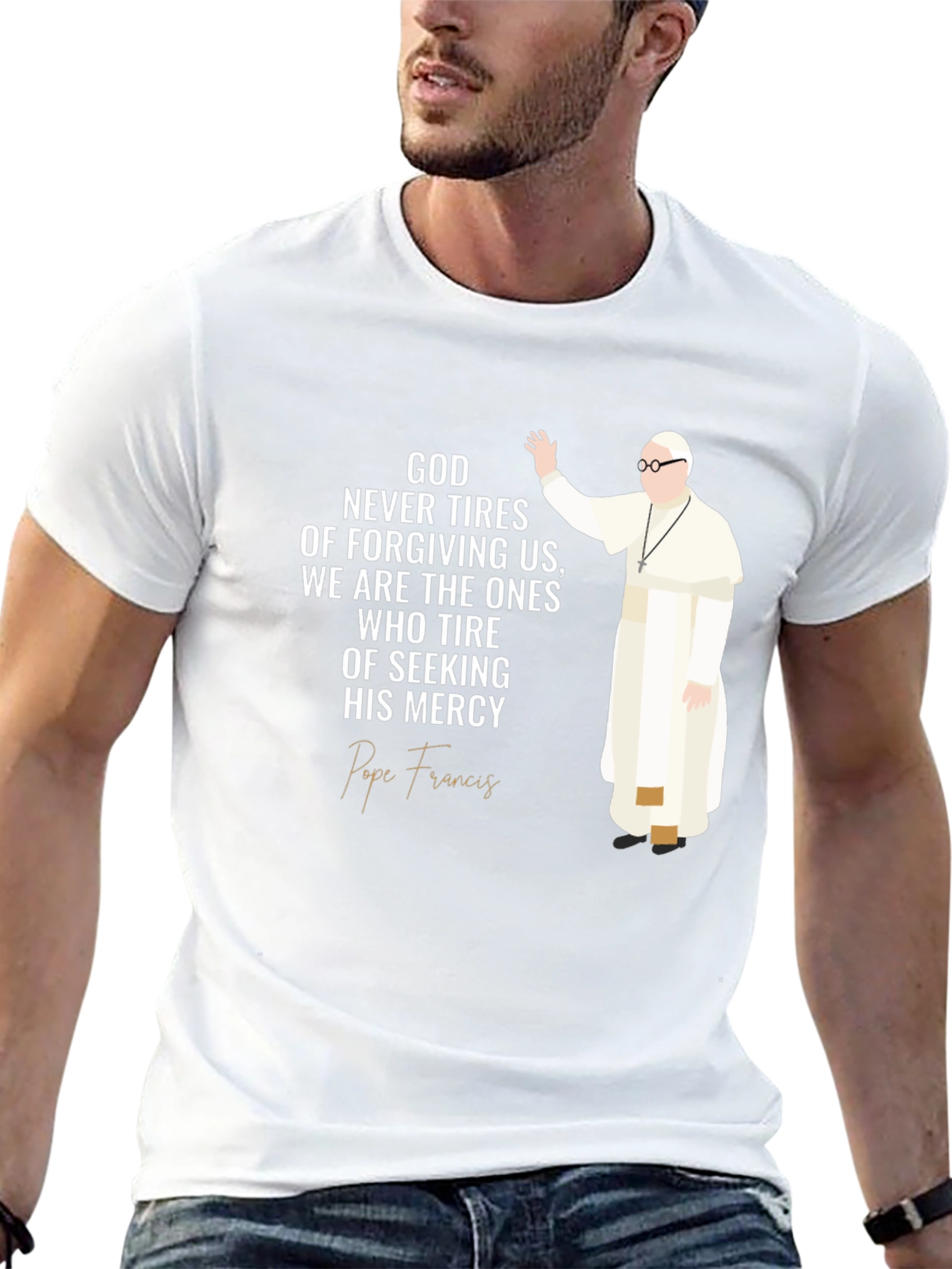 Pope Francis Mercy Graphic Tee