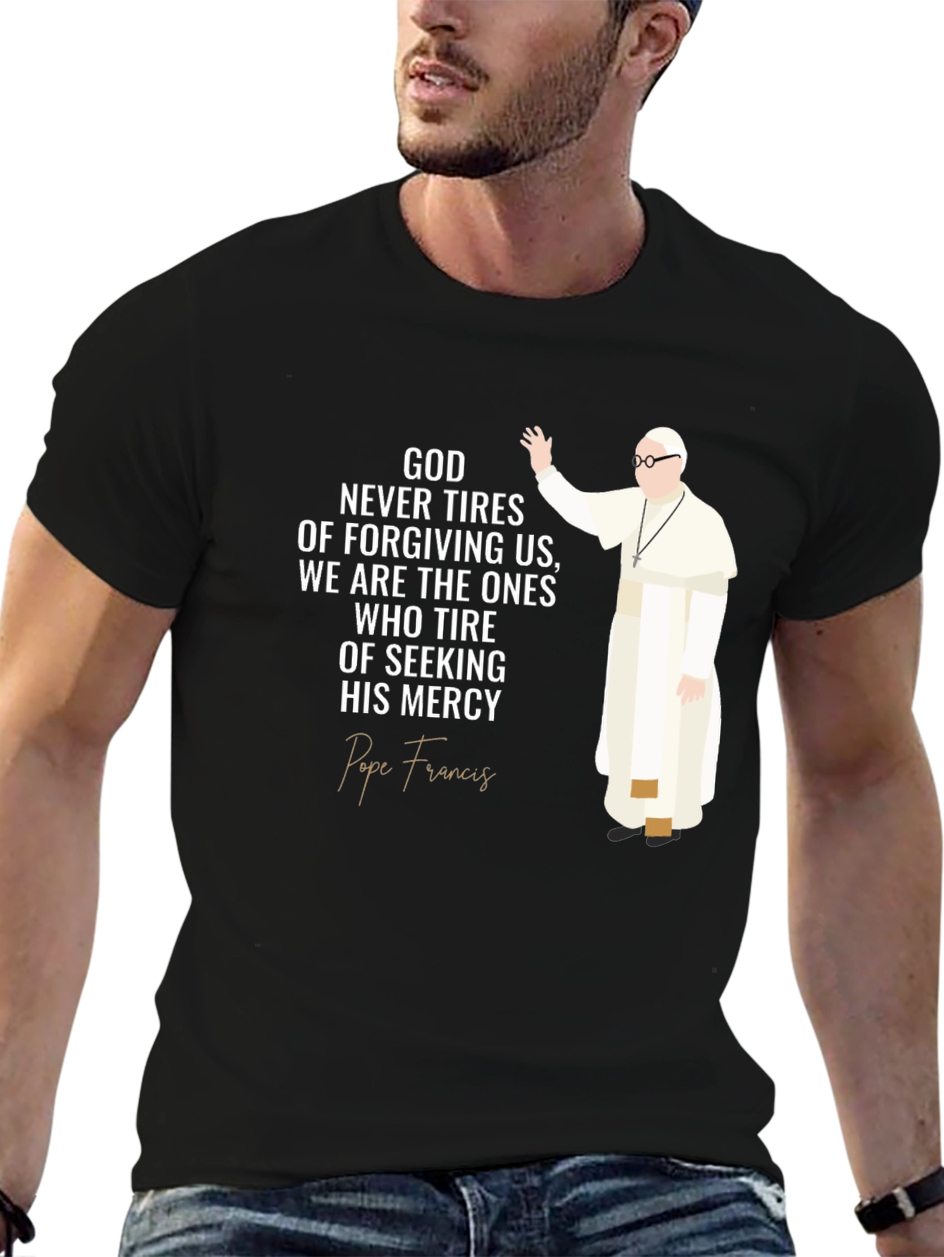 Pope Francis Mercy Graphic Tee