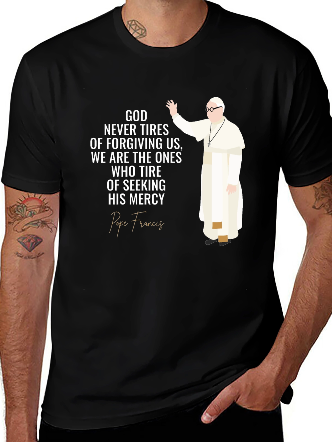 Pope Francis Mercy Graphic Tee