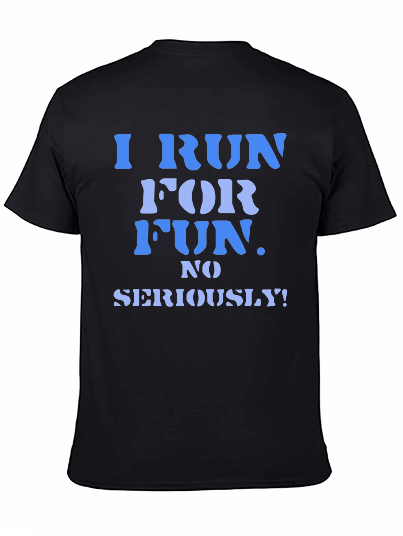 I Run For Fun Mens Black Graphic T-Shirt