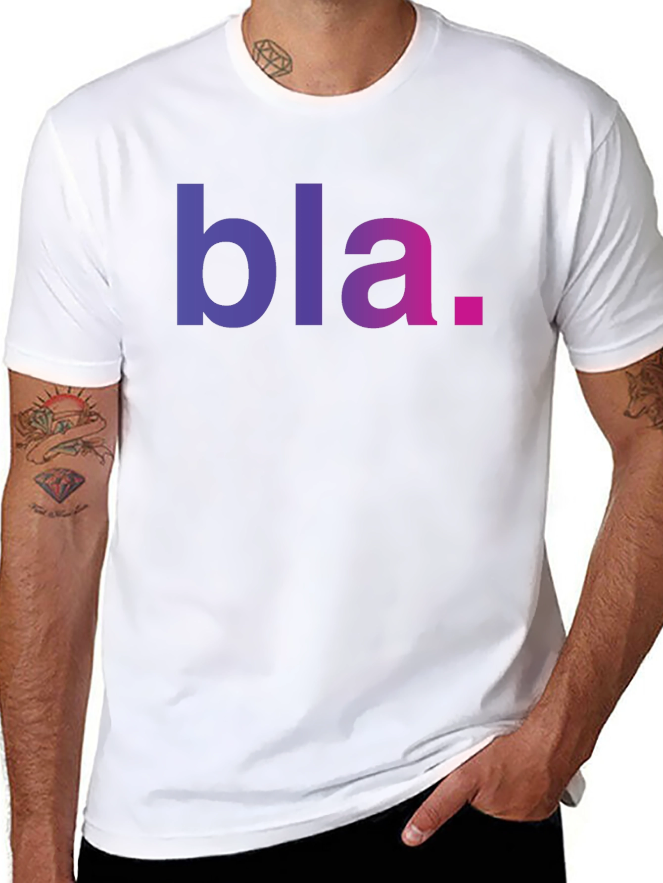 Bla Graphic Tee - Black Casual T-Shirt