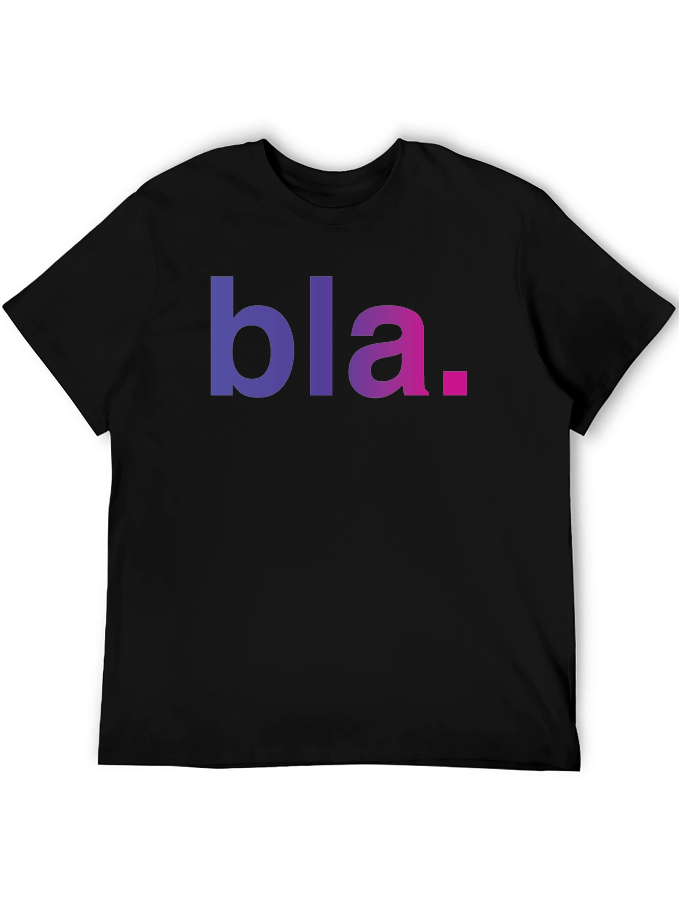 Bla Graphic Tee - Black Casual T-Shirt