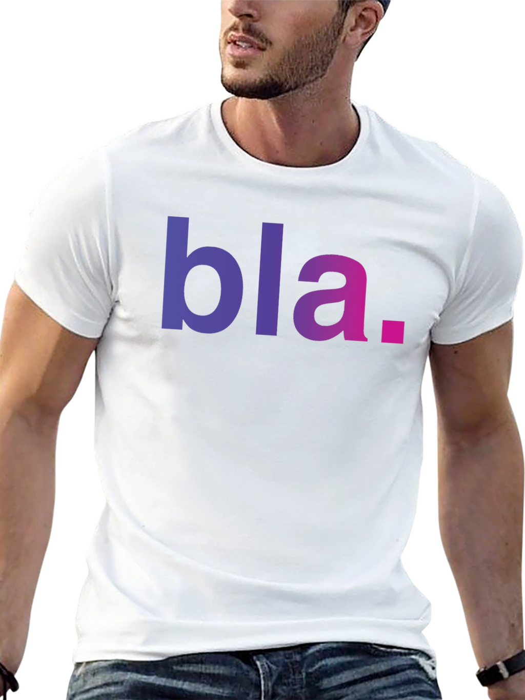 Bla Graphic Tee - Black Casual T-Shirt