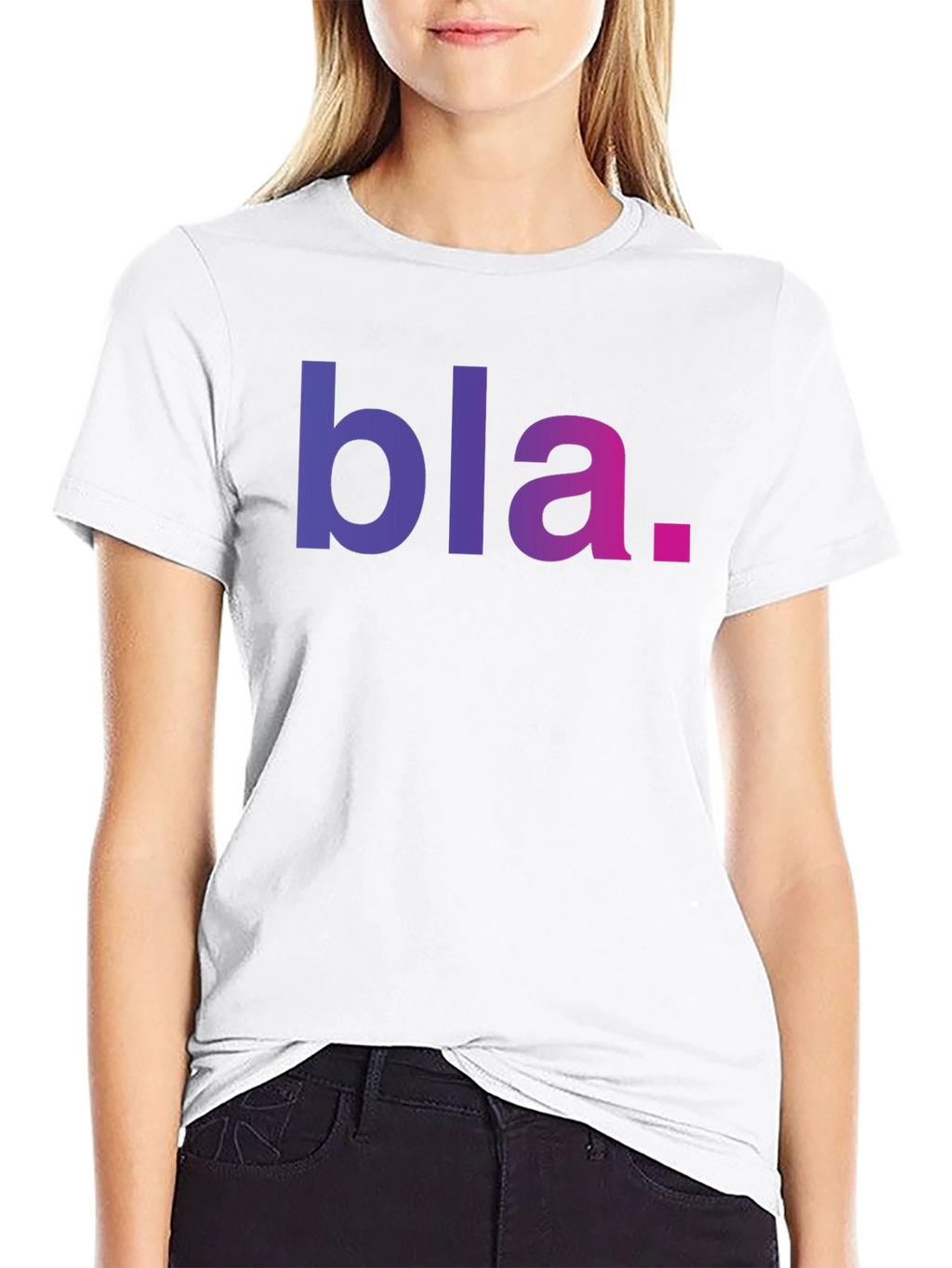 Bla Graphic Tee - Black Casual T-Shirt