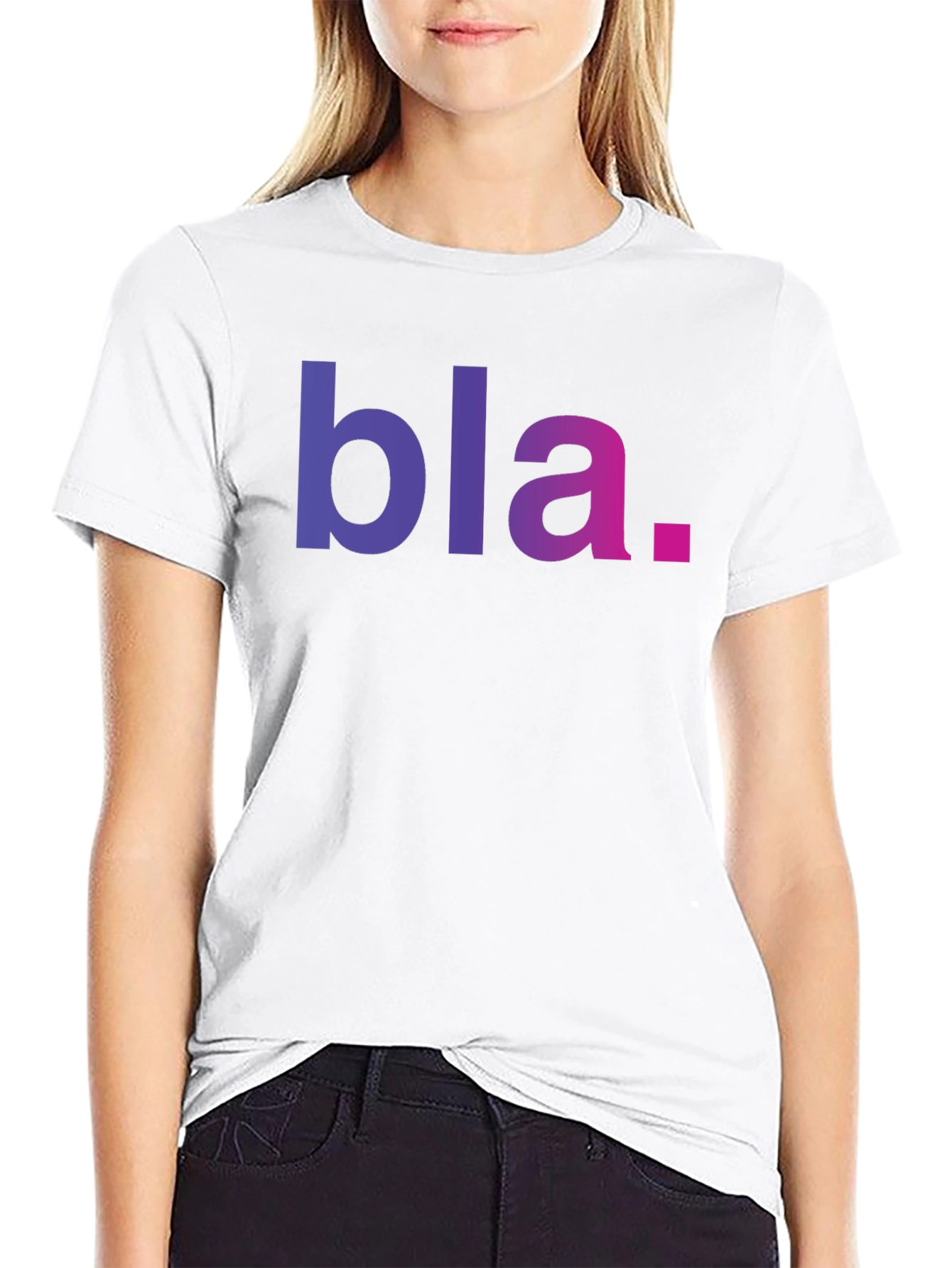 Bla Graphic Tee - Black Casual T-Shirt