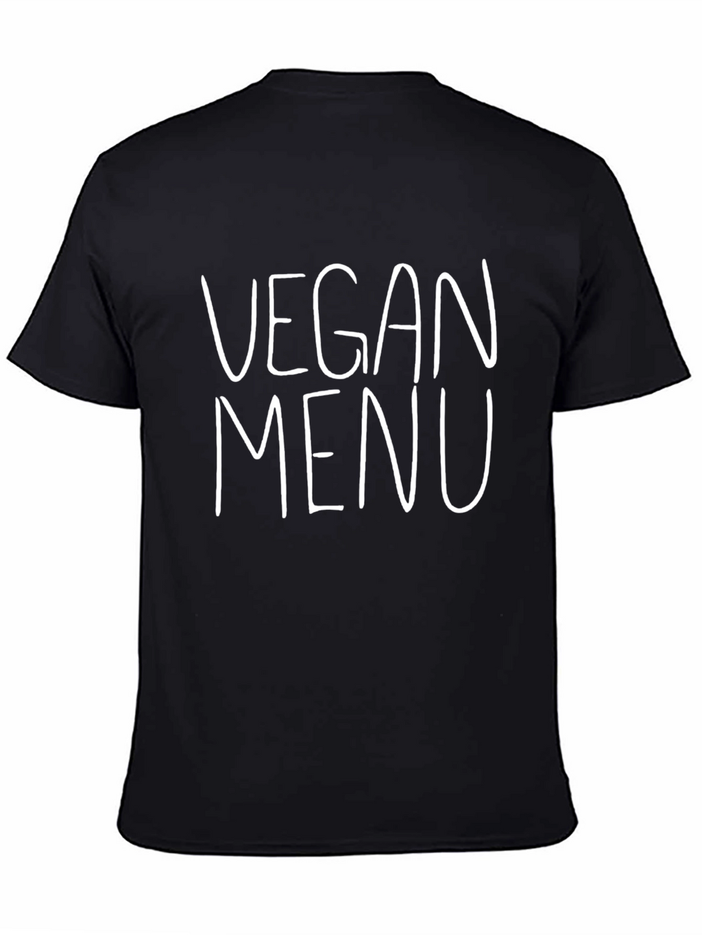 Vegan Menu Graphic Print T-Shirt - Black