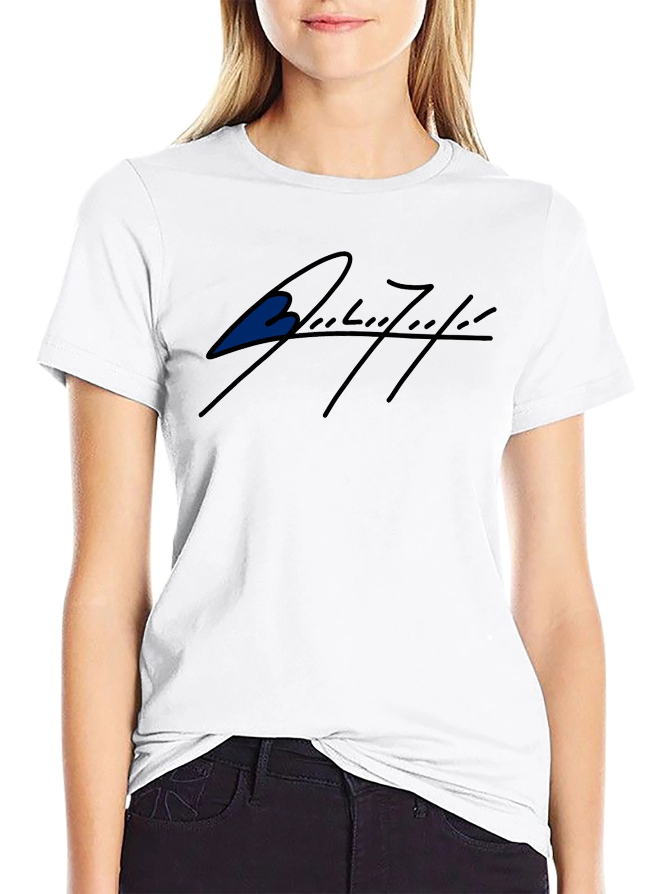 Black T-Shirt with Stylish Signature Graphic