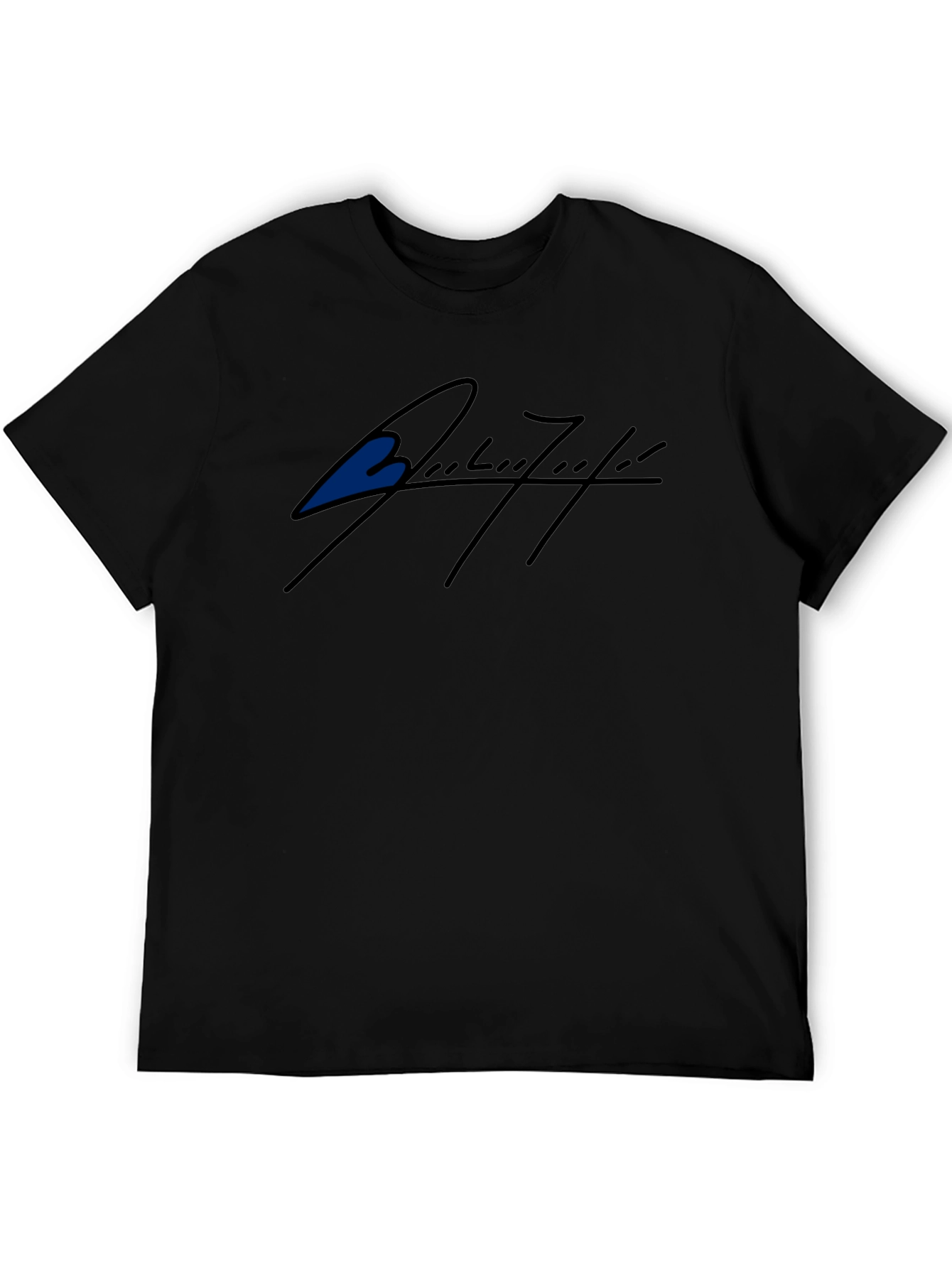 Black T-Shirt with Stylish Signature Graphic