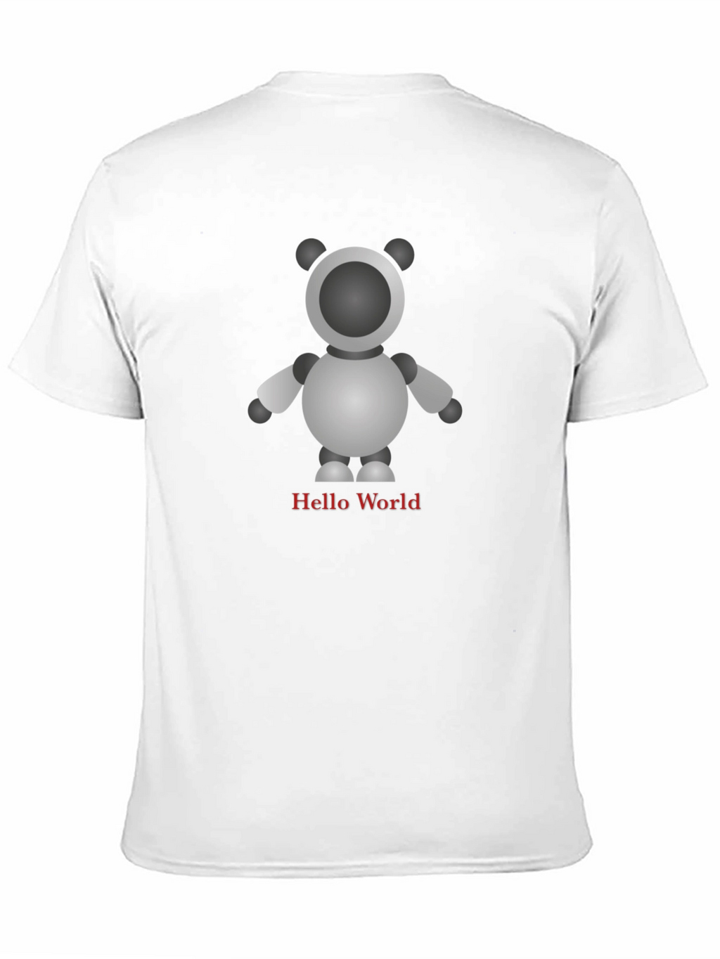 Robot Hello World Black T-Shirt