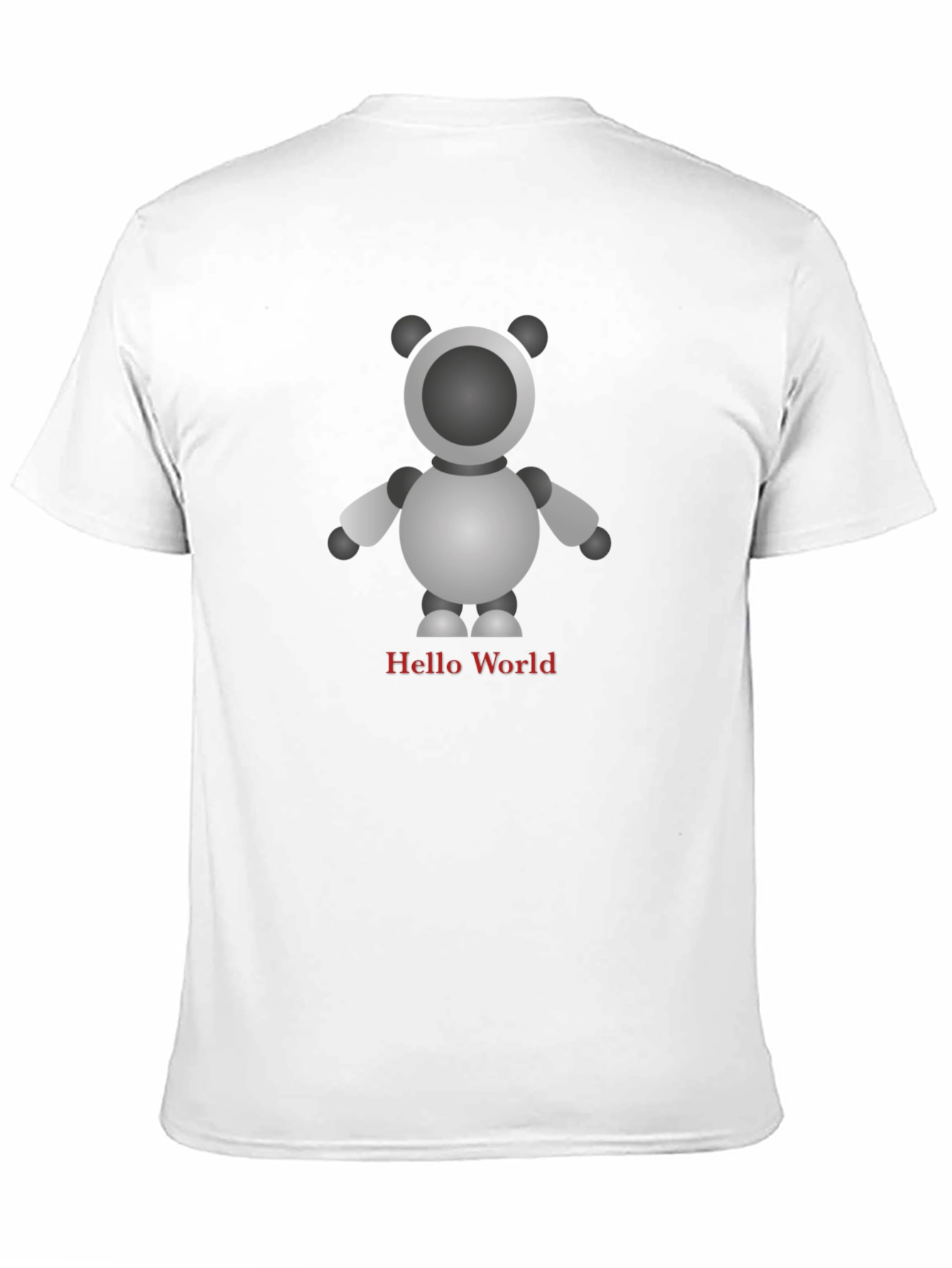 Robot Hello World Black T-Shirt