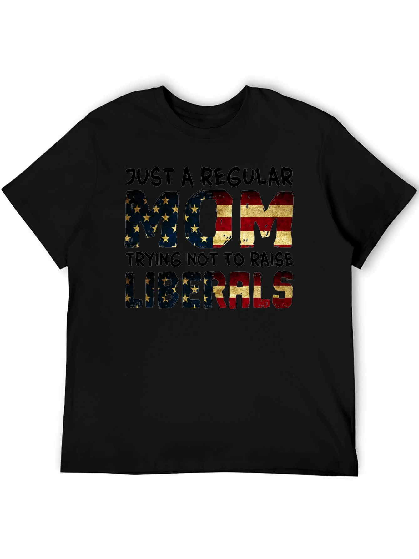 Regular Mom T-Shirt - American Flag Design