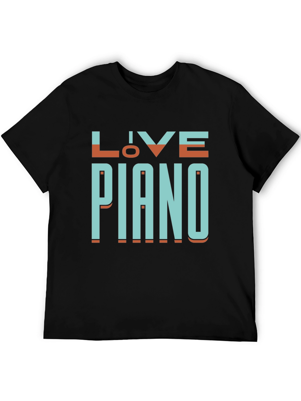 Live Piano Black Graphic Tee
