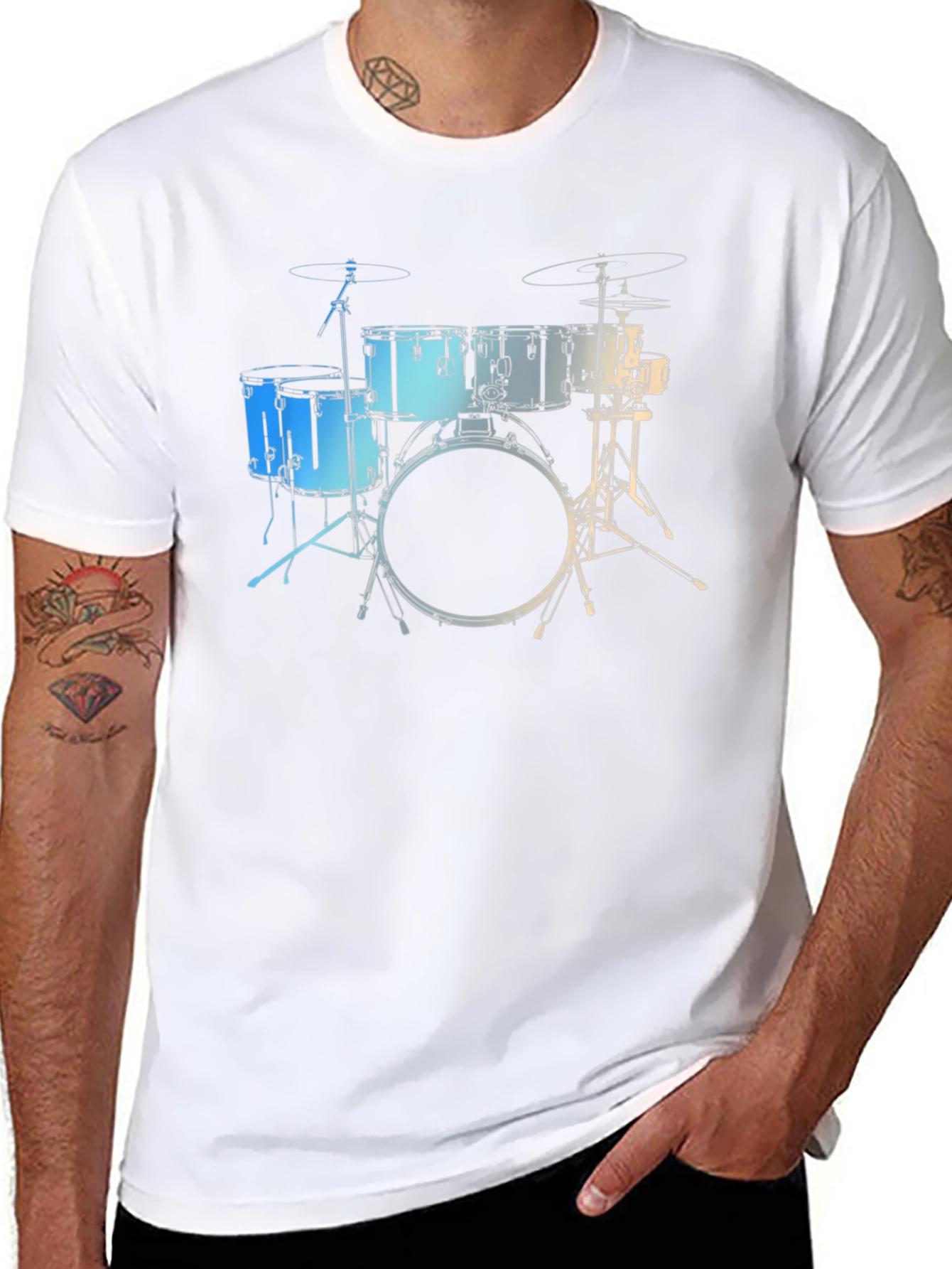 Drum Set Graphic Tee - Musicians Style