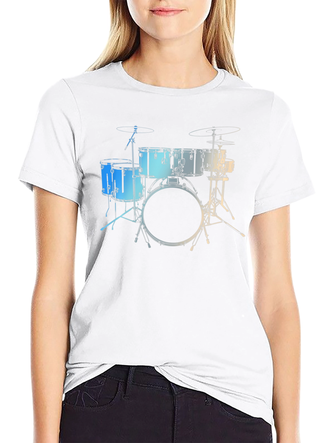 Drum Set Graphic Tee - Musicians Style