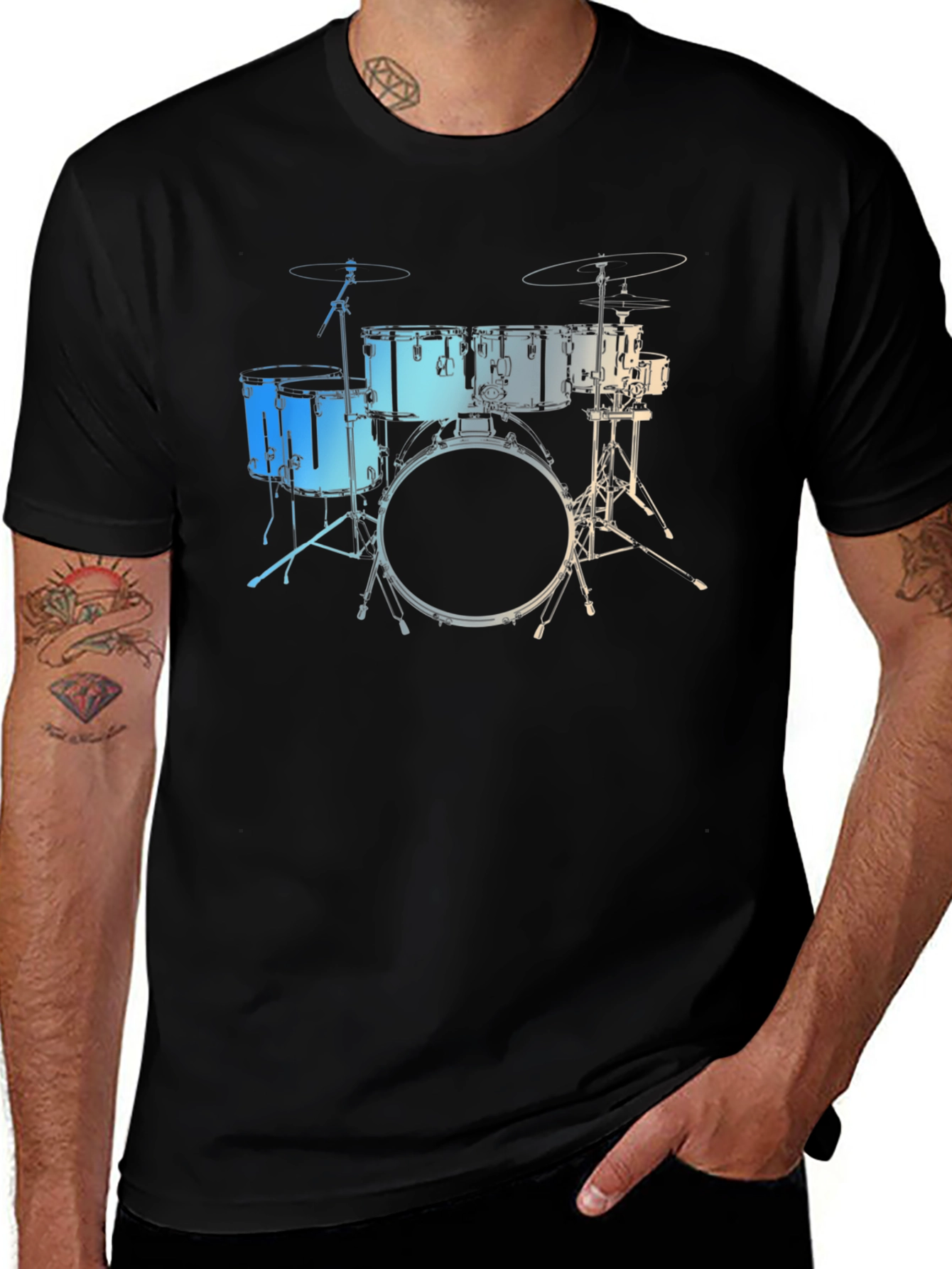 Drum Set Graphic Tee - Musicians Style