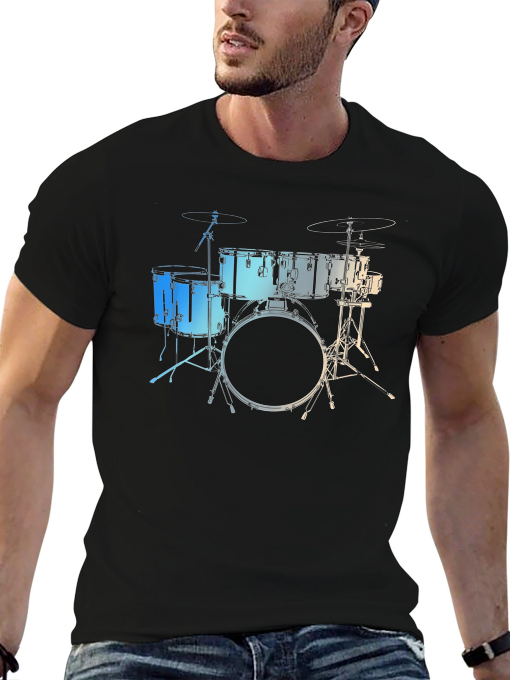 Drum Set Graphic Tee - Musicians Style