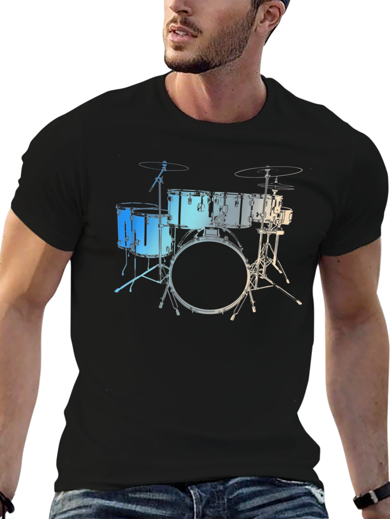Drum Set Graphic Tee - Musicians Style