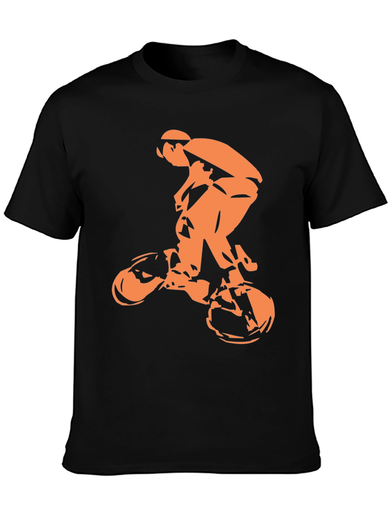 Cyclist Graphic Tee - Black Cotton Blend