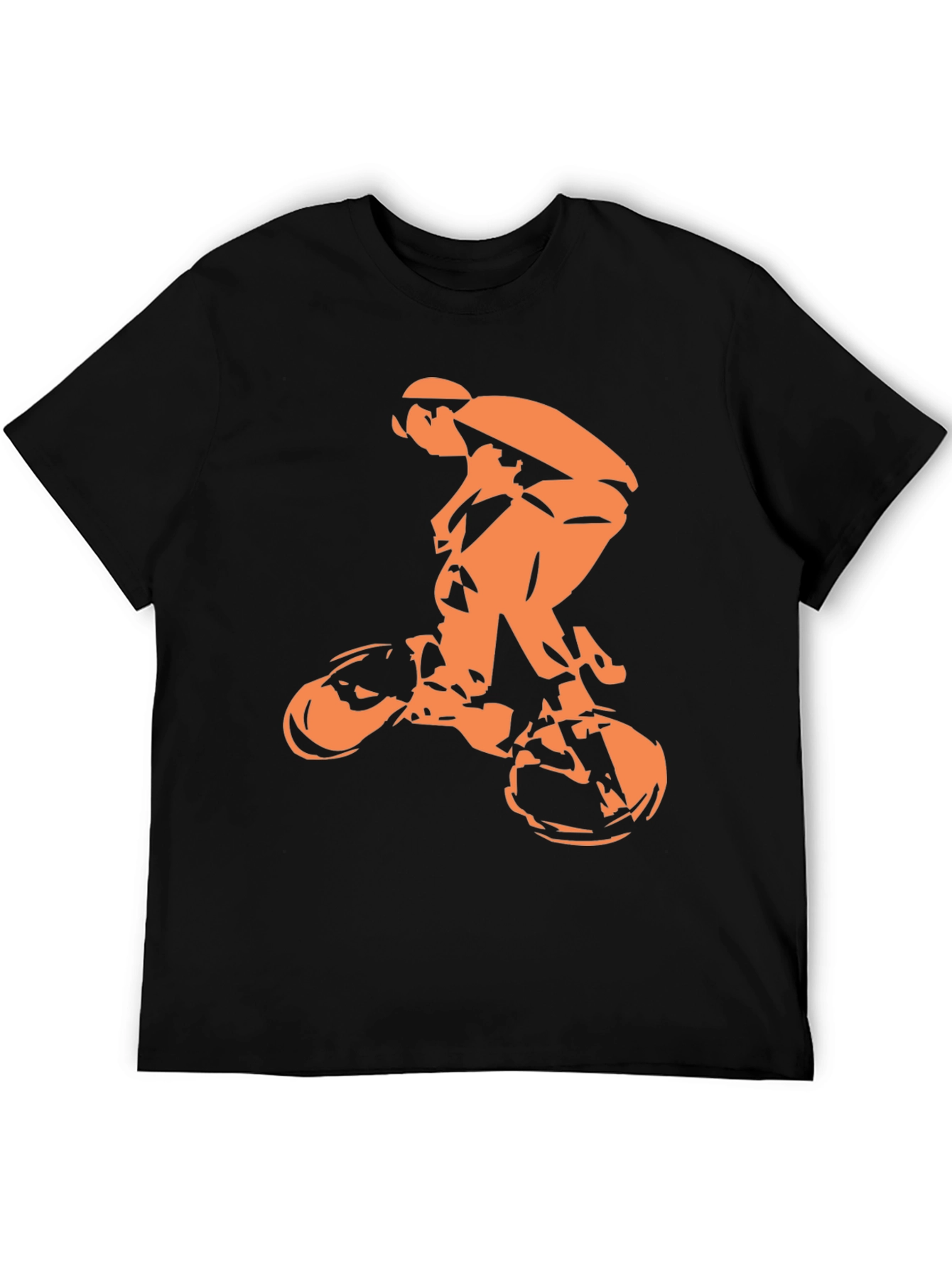 Cyclist Graphic Tee - Black Cotton Blend