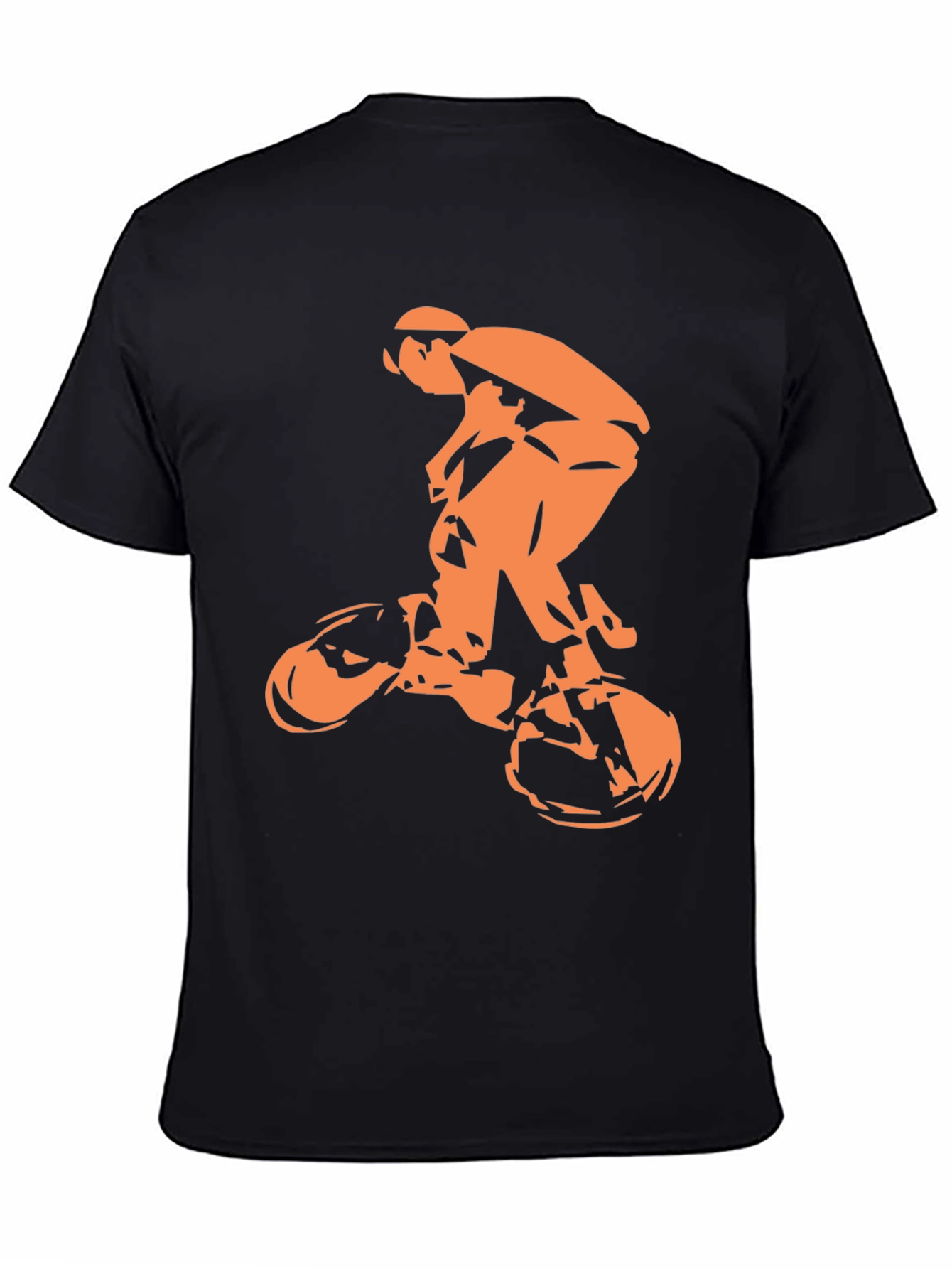Cyclist Graphic Tee - Black Cotton Blend
