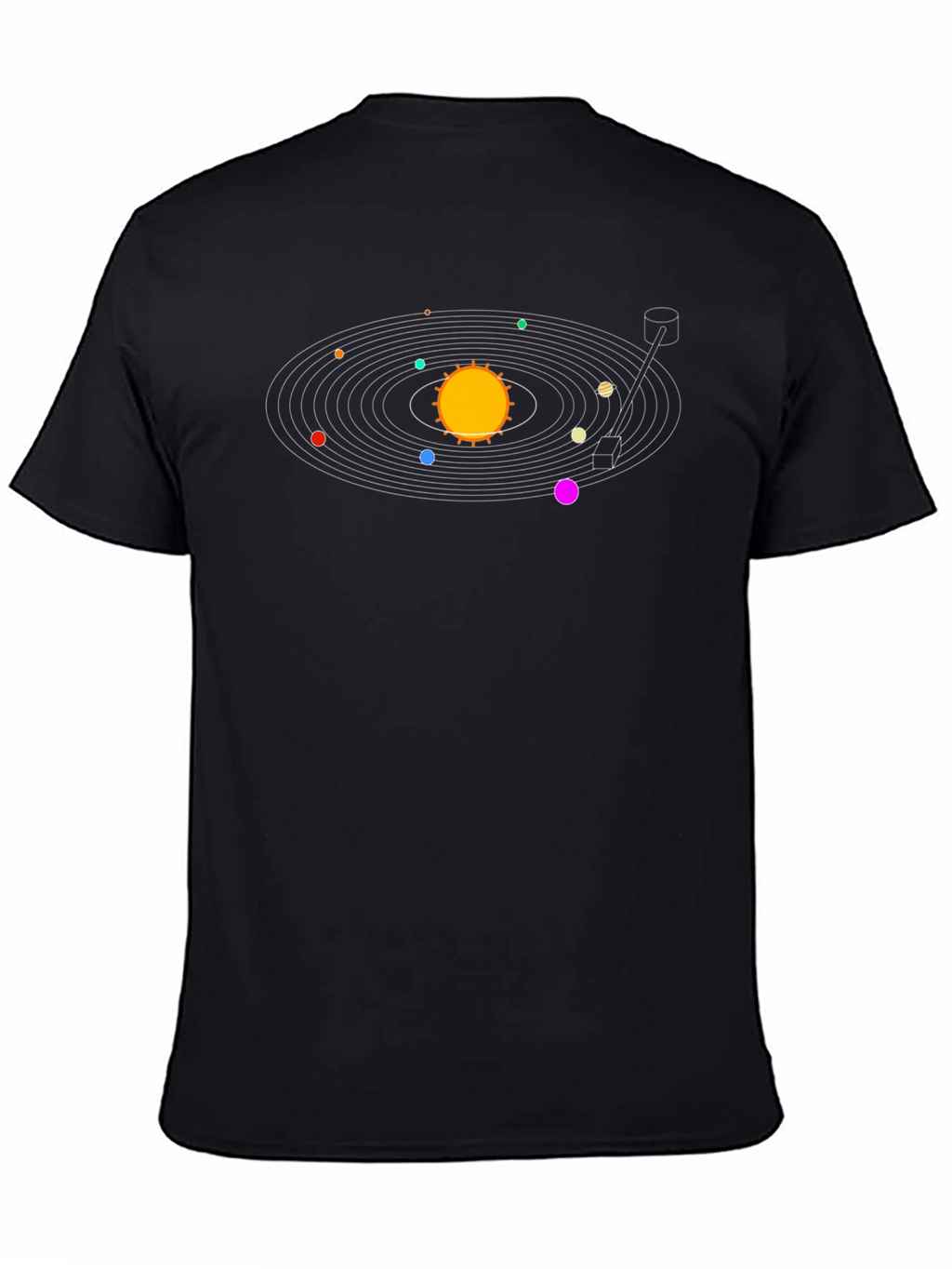 Solar System Turntable Graphic T-Shirt