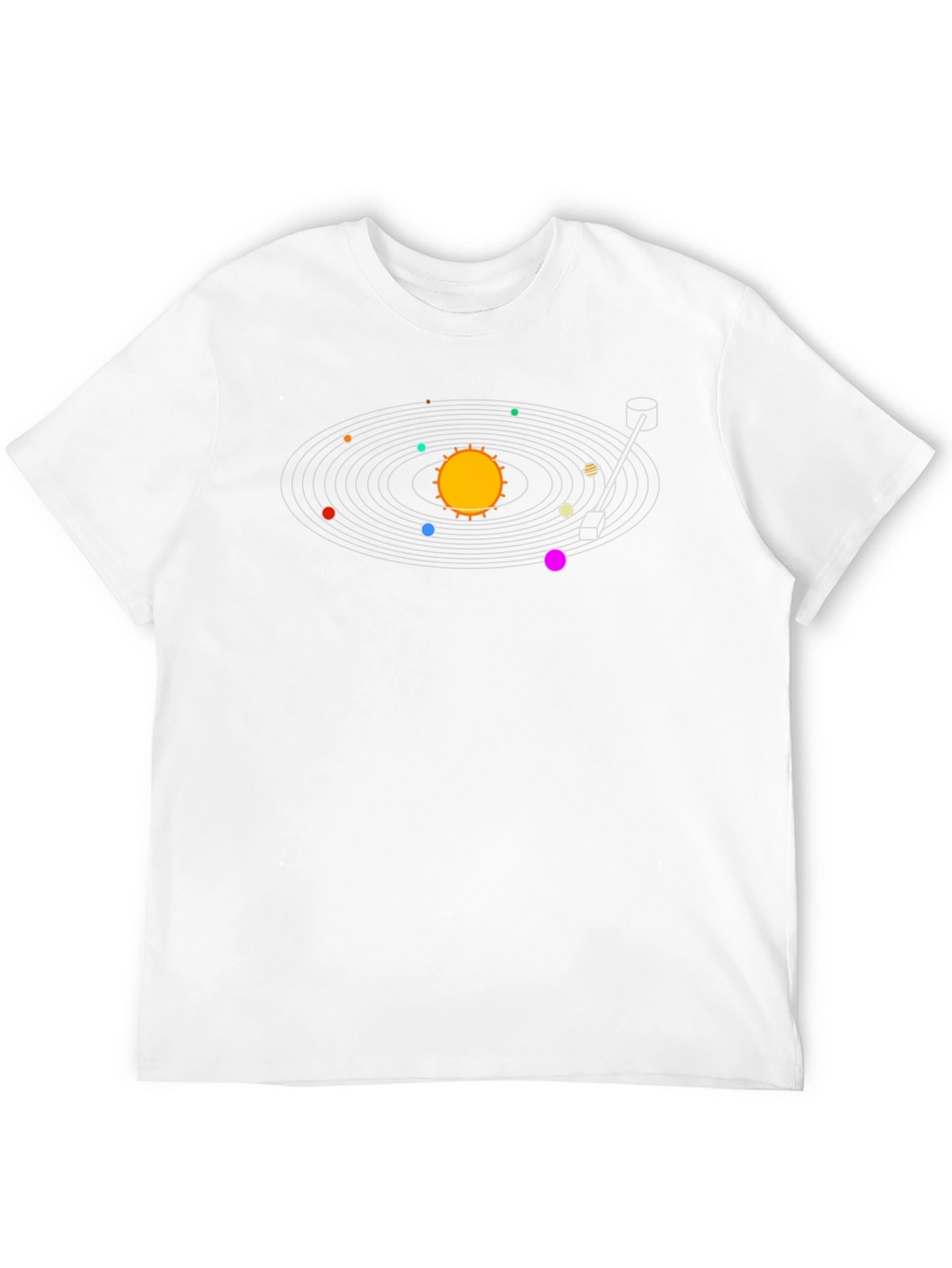 Solar System Turntable Graphic T-Shirt