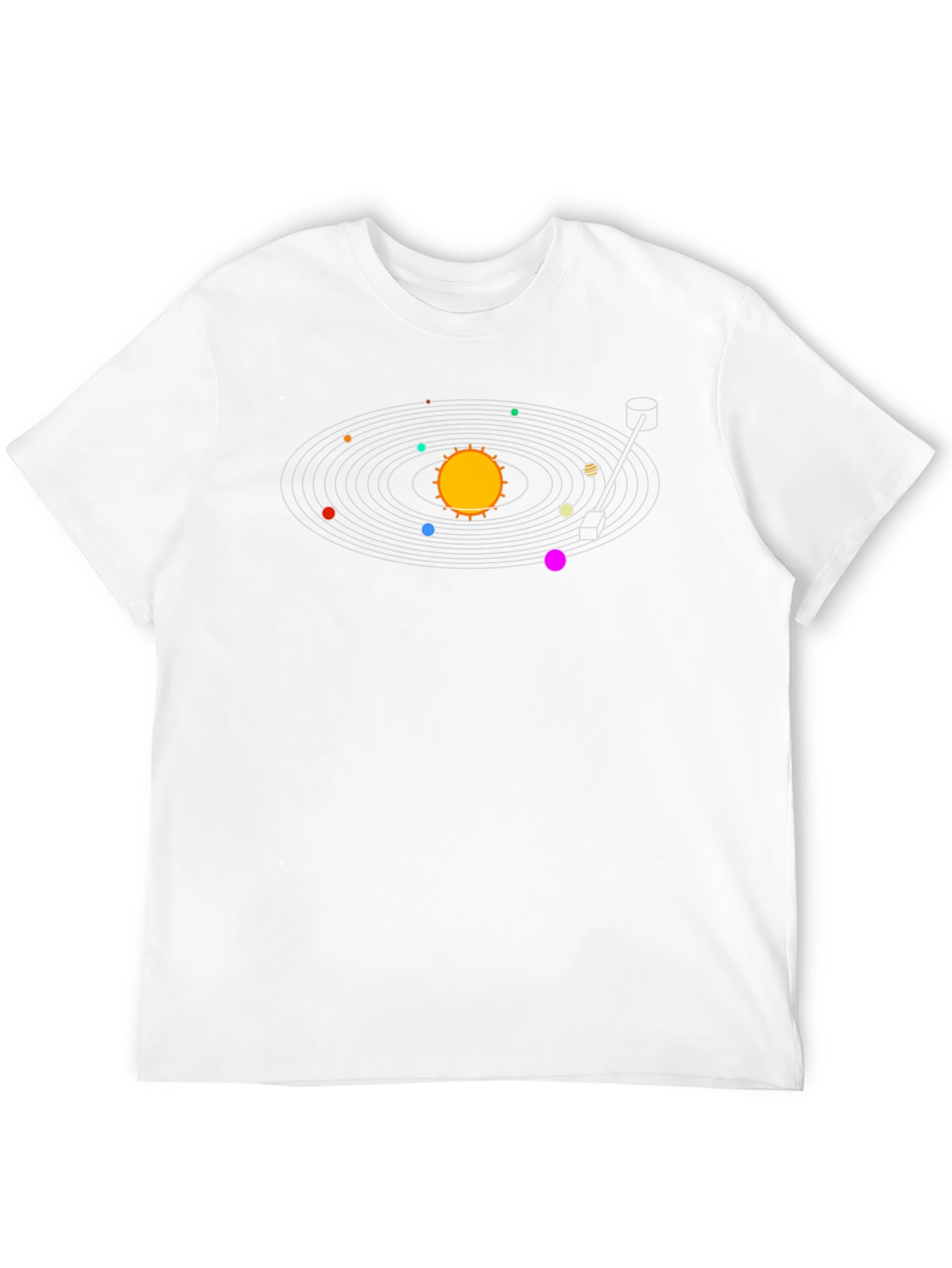Solar System Turntable Graphic T-Shirt