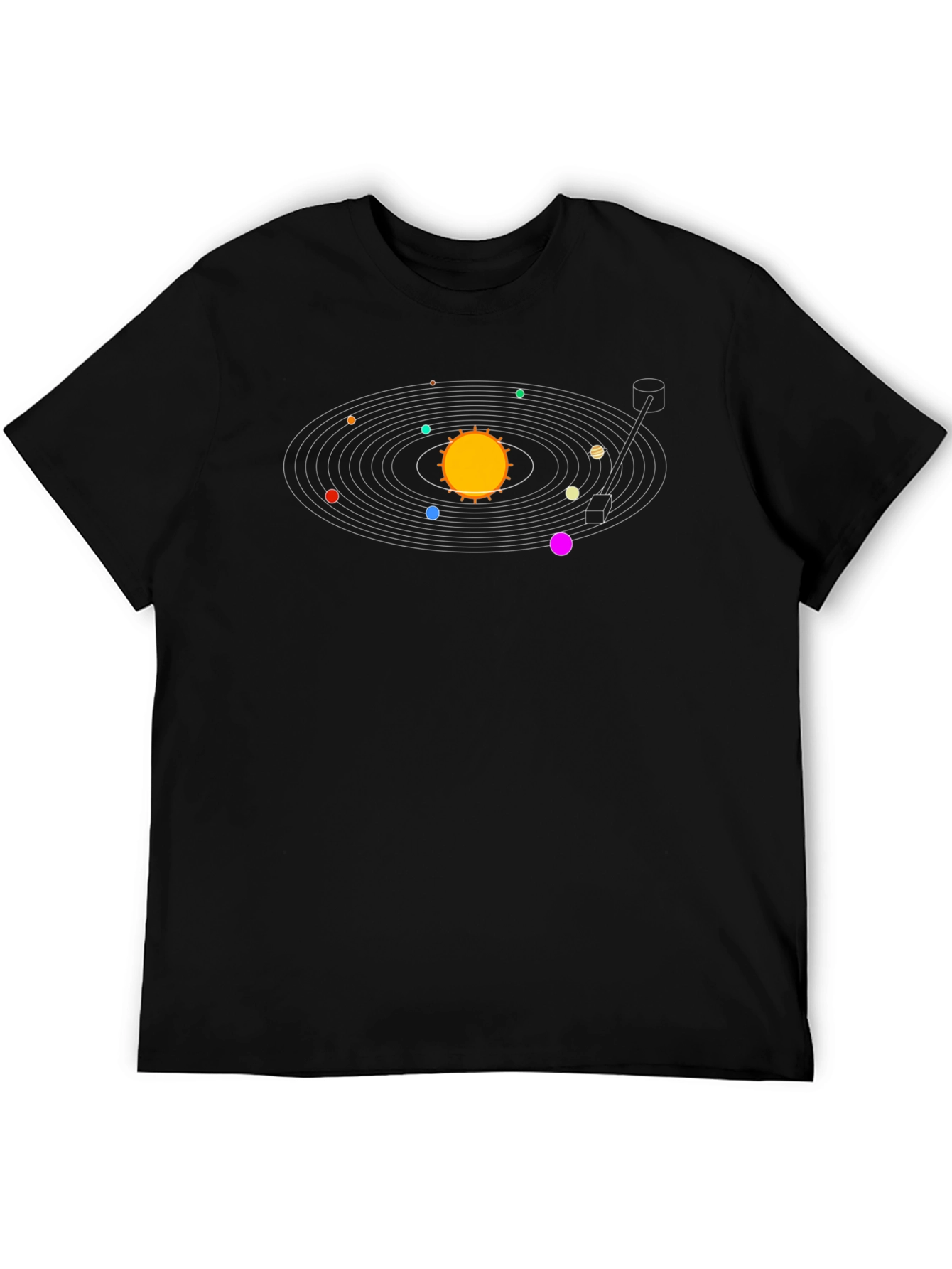 Solar System Turntable Graphic T-Shirt